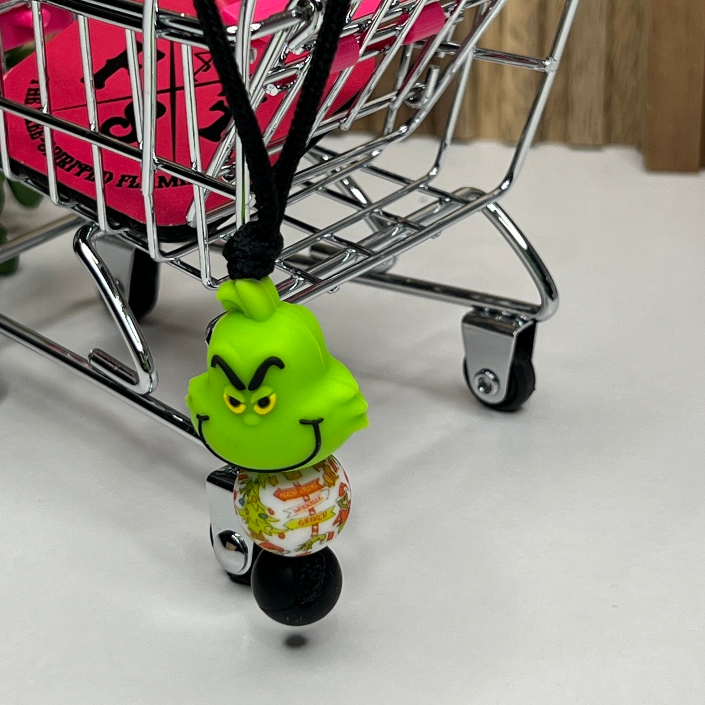 Christmas Green Guy Zipper Charm