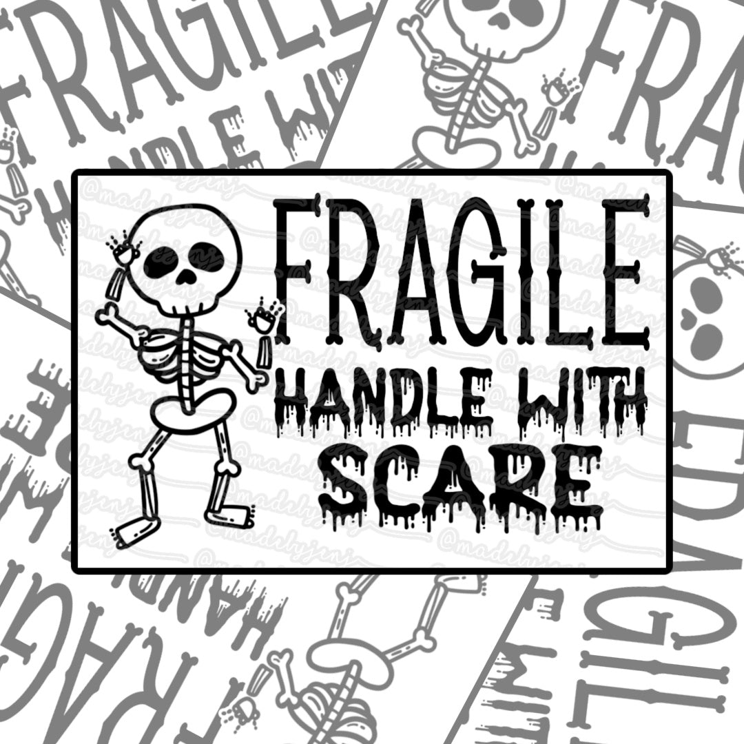 Fragile Skeleton - Thermal Label Design