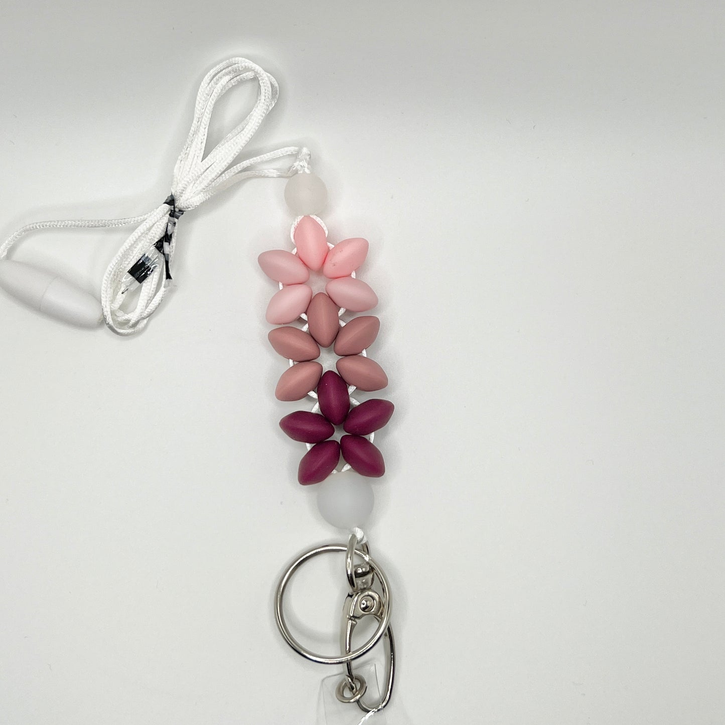 Pinks Ombre Flower Lanyard