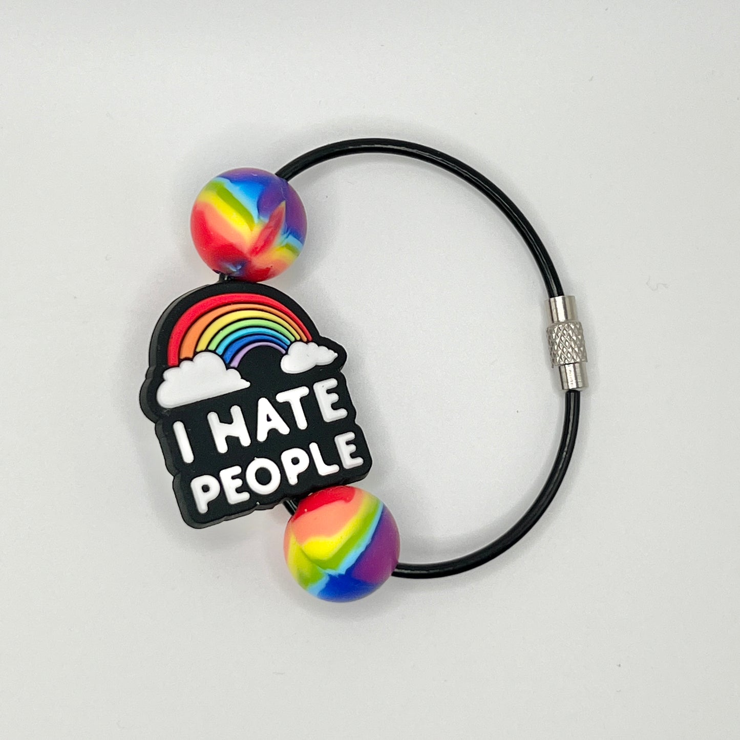 I Hate People Cup Charm