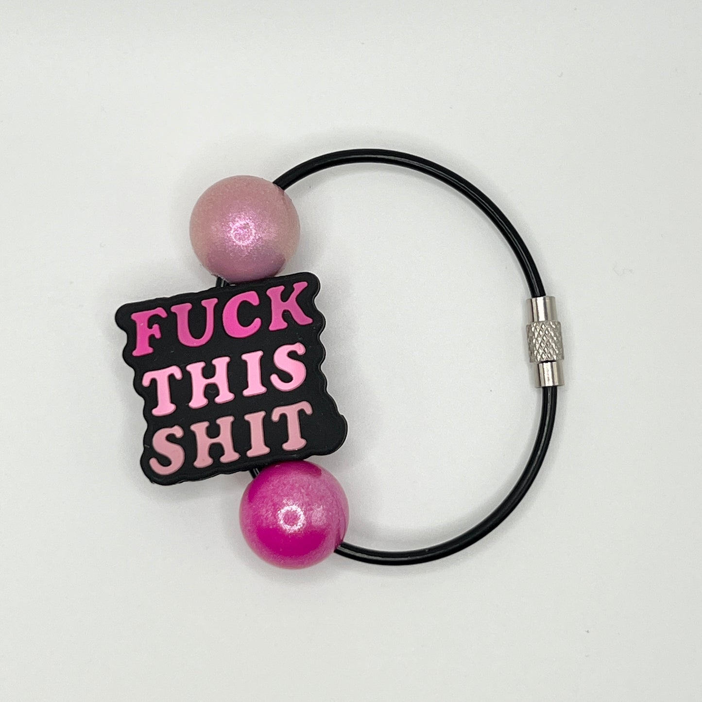 Pink F**K This Shit Cup Charm