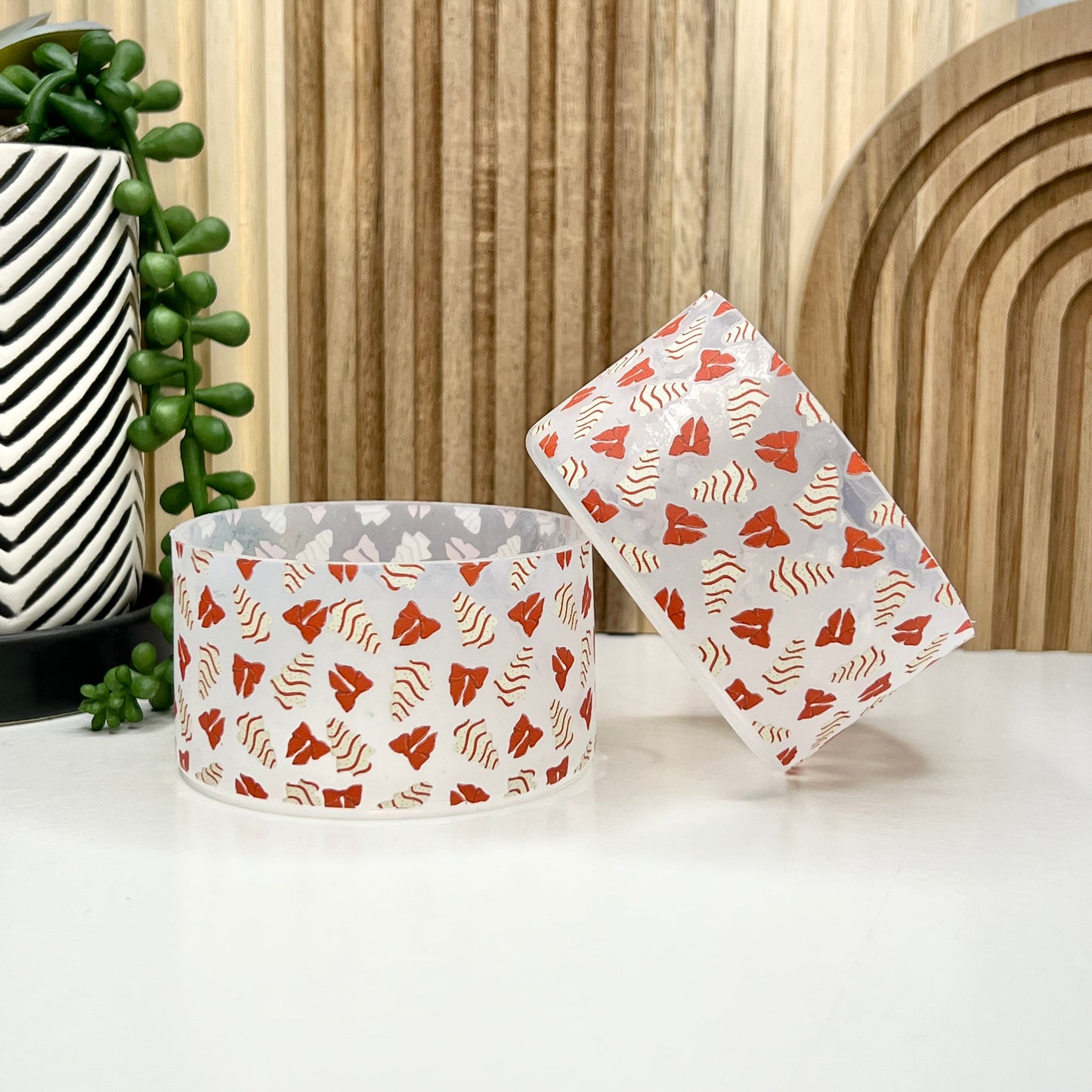 Clear Tree Cake & Bow Tumbler Boot