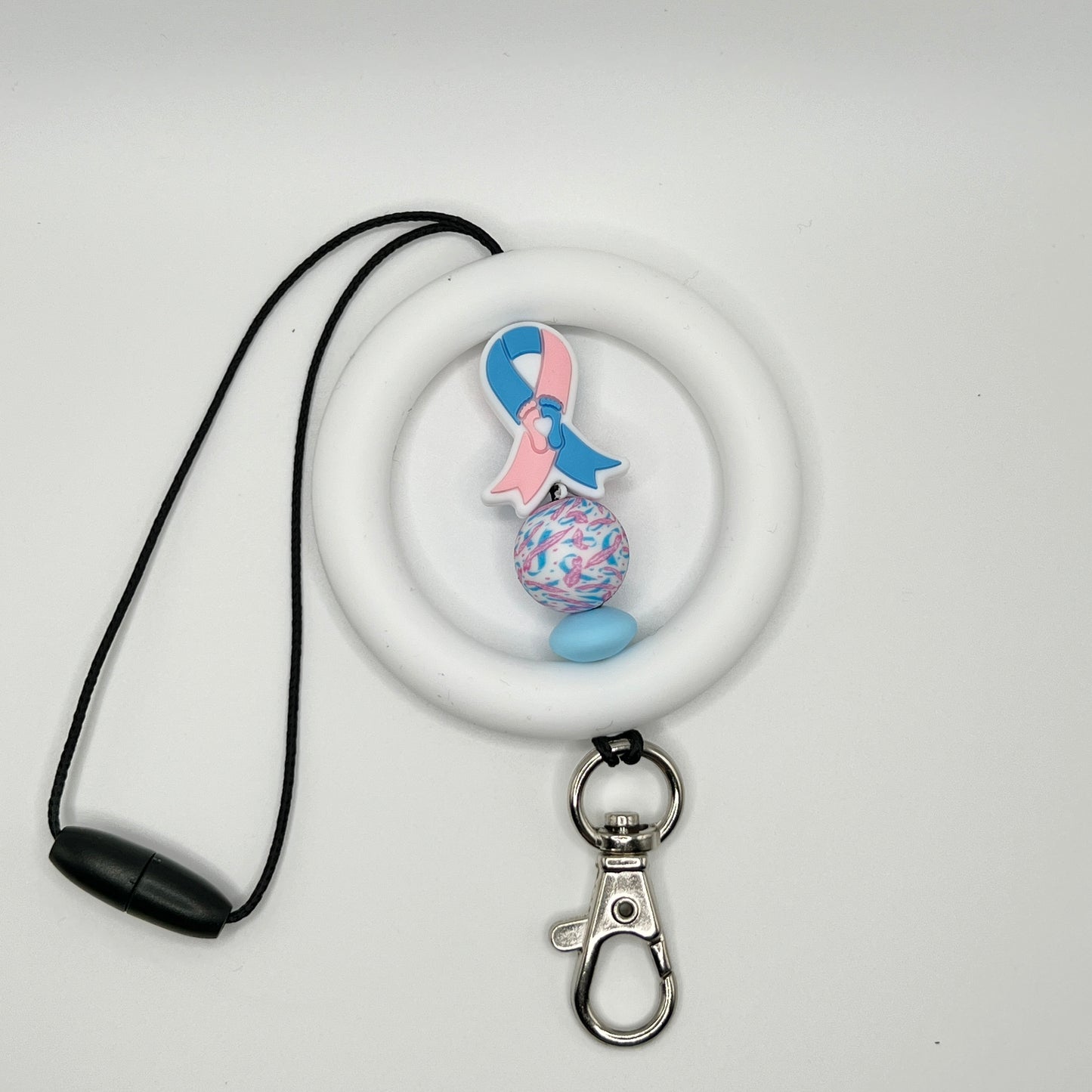 Pregnancy & Infant Loss Ribbon Car Charm