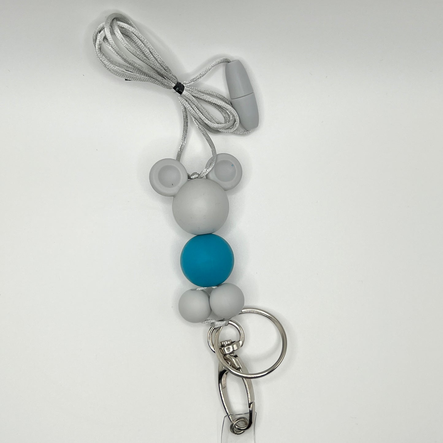 Teal Mouse Head Lanyard