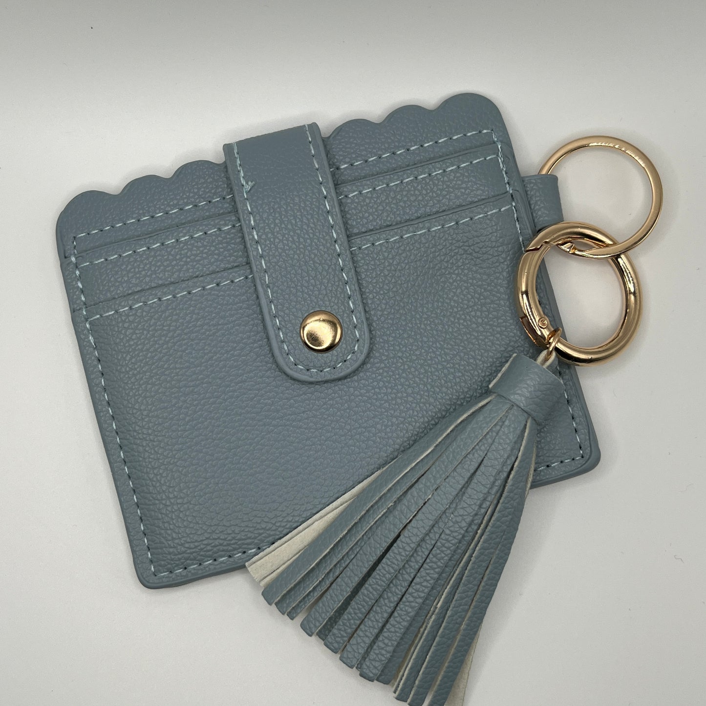 Dusty Blue Wallet w/ Tassel