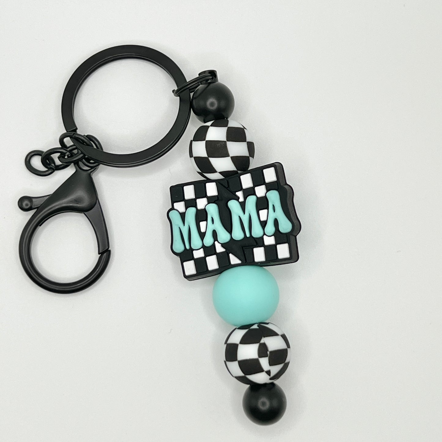 Checkered MAMA Black Keychain Bar