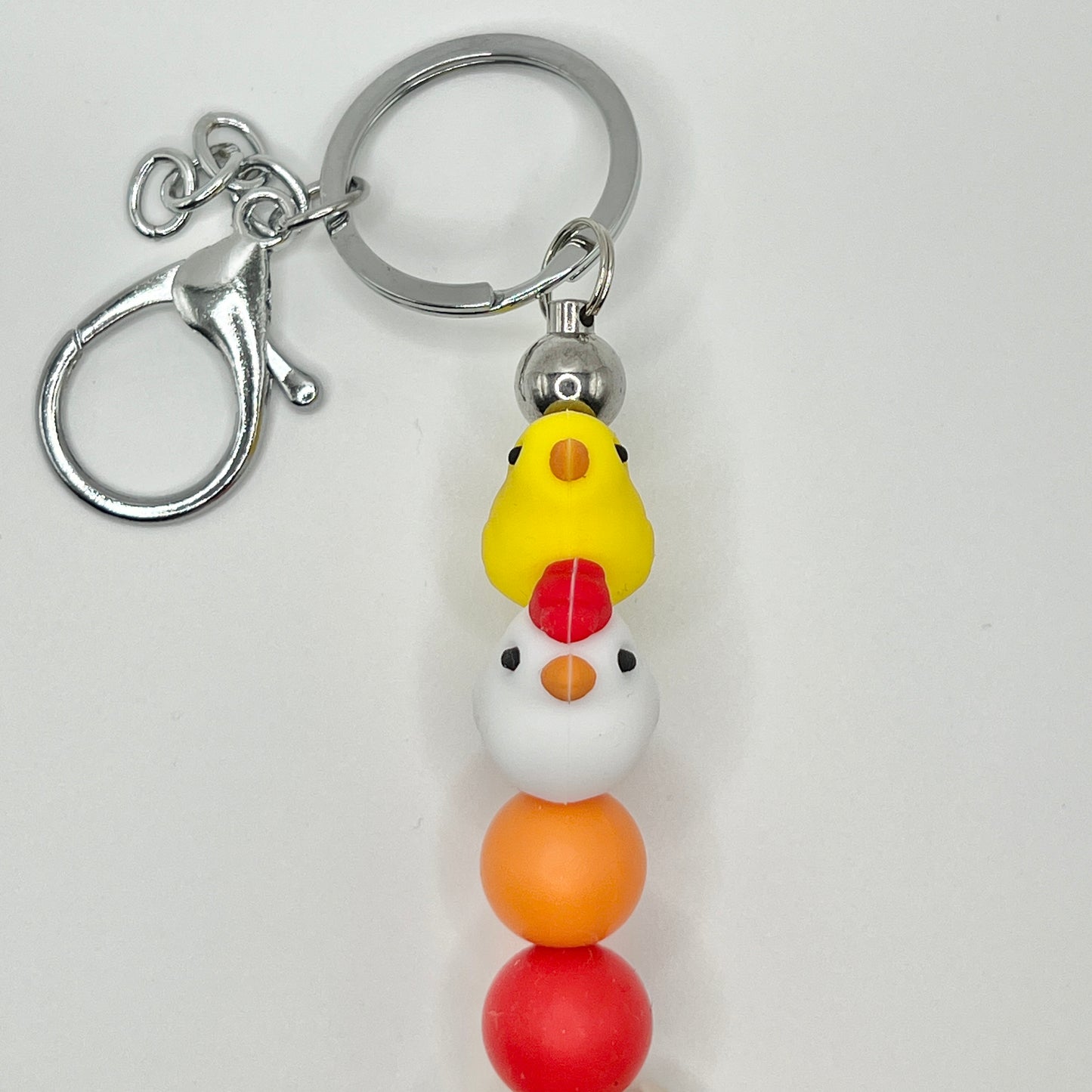 Chicken Mama Silver Keychain Bar