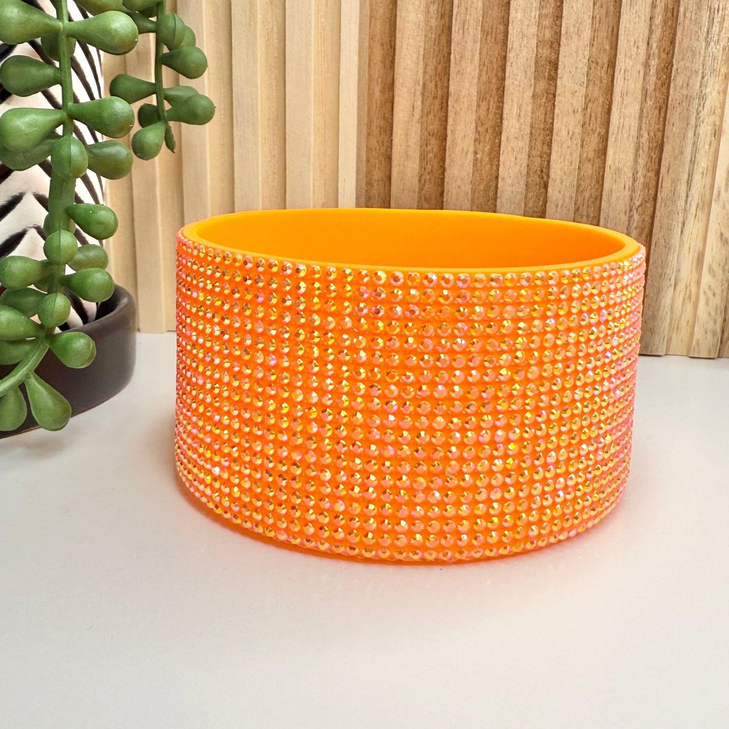 Rhinestone Tumbler Boot | Orange