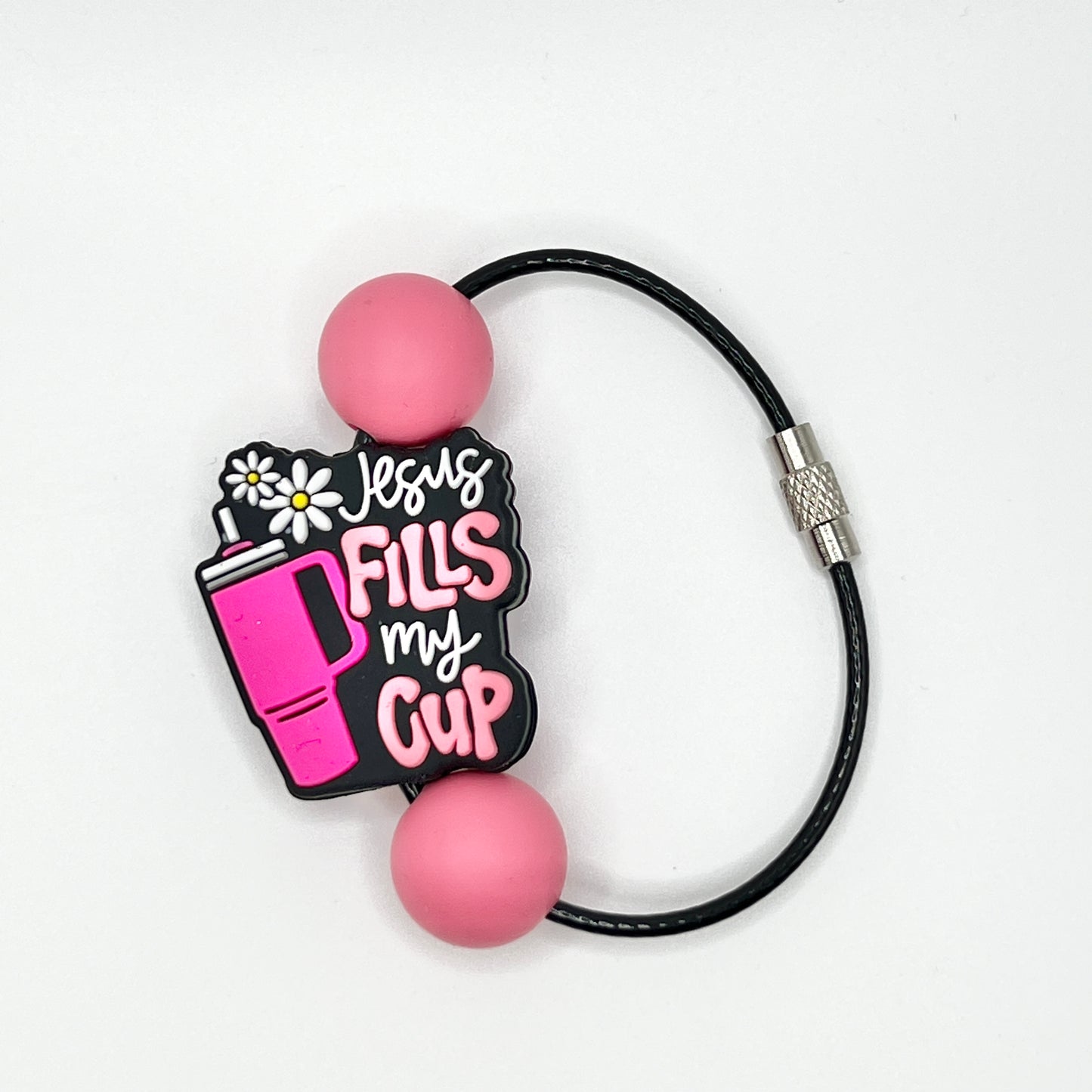 Pink Jesus Fills Cup Charm