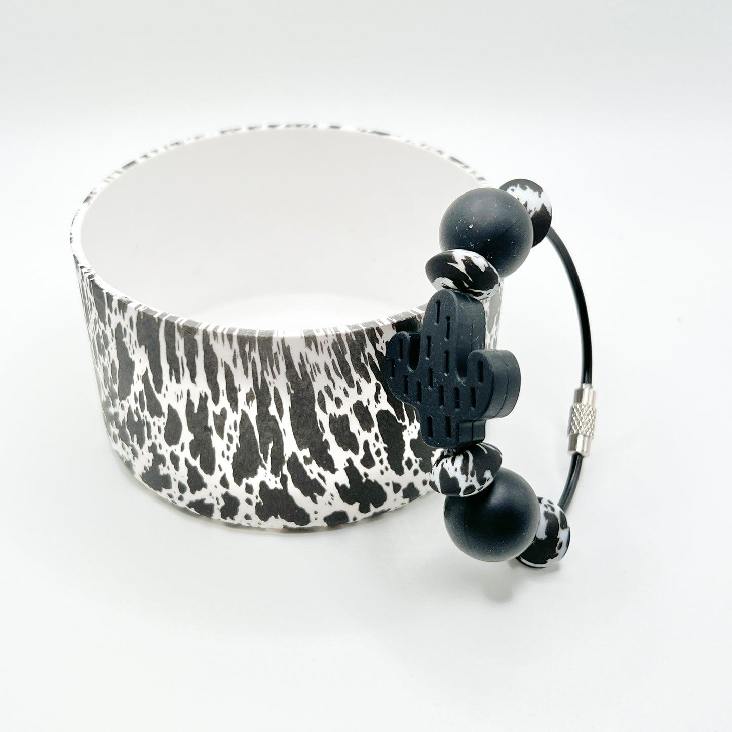 Black Cow Cactus Boot & Charm Set