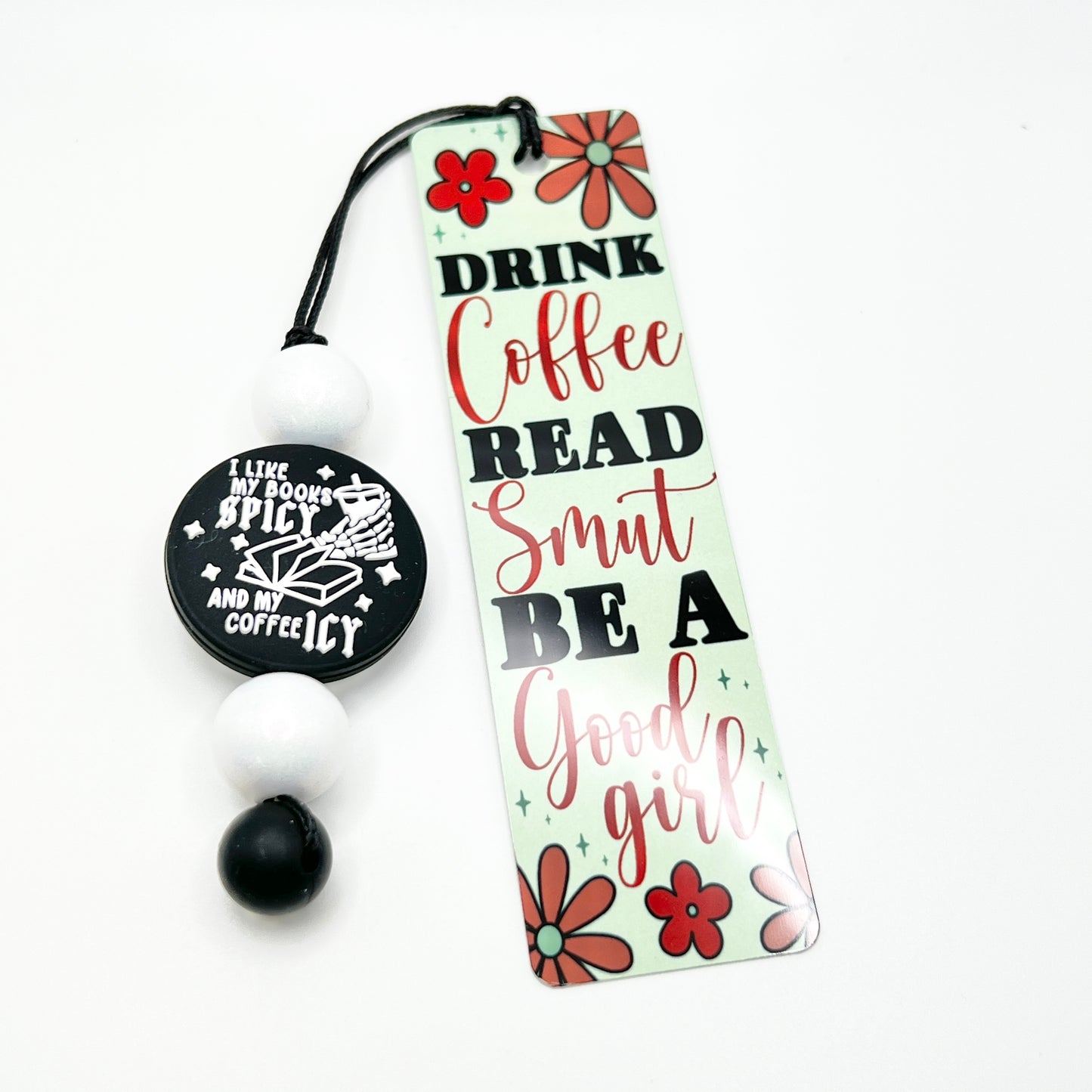 Coffee, Smut, Good Girl Bookmark w/Beads