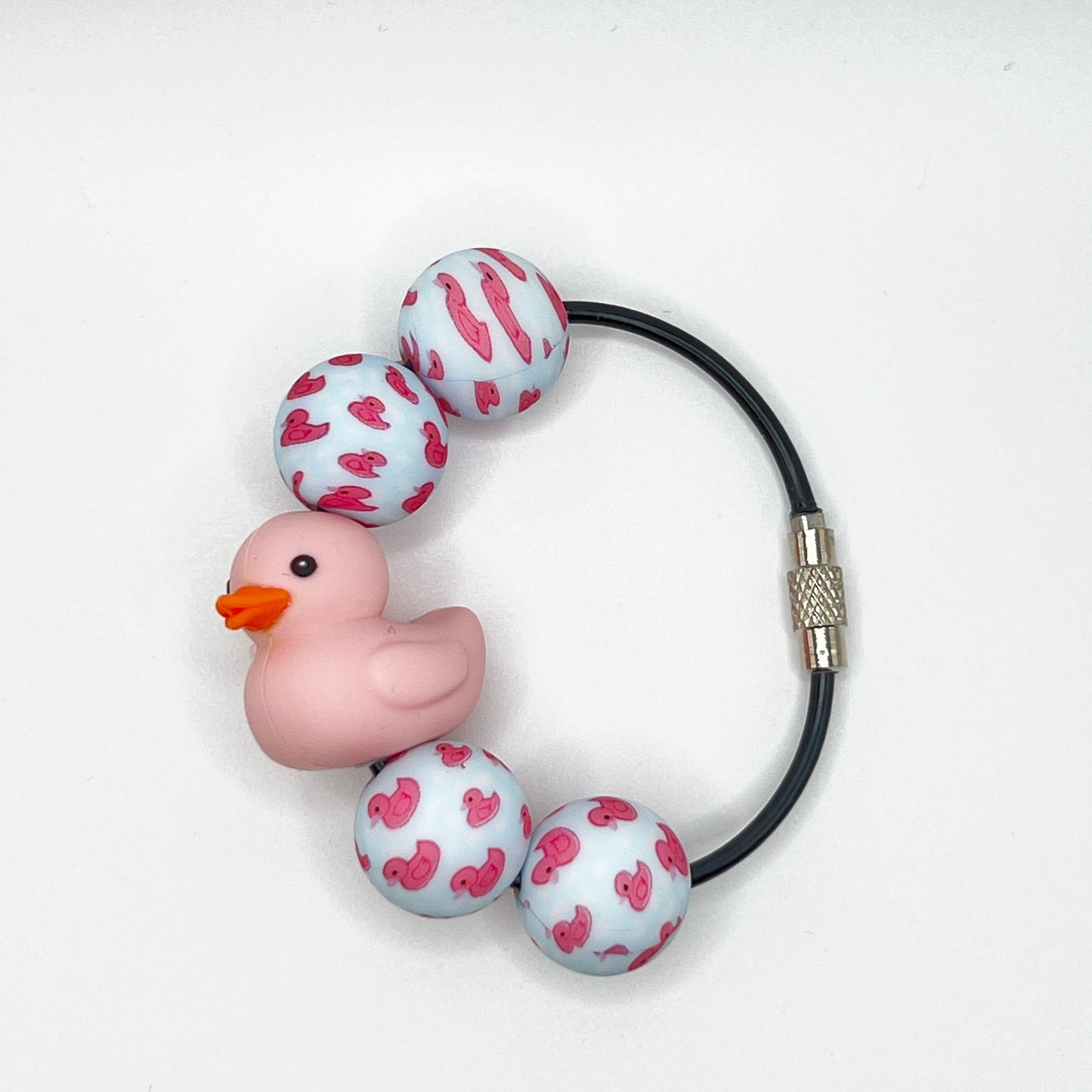 Pink Quackers Cup Charm