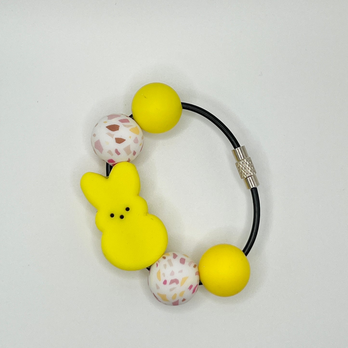 Terrazzo Yellow Bunny Cup Charm