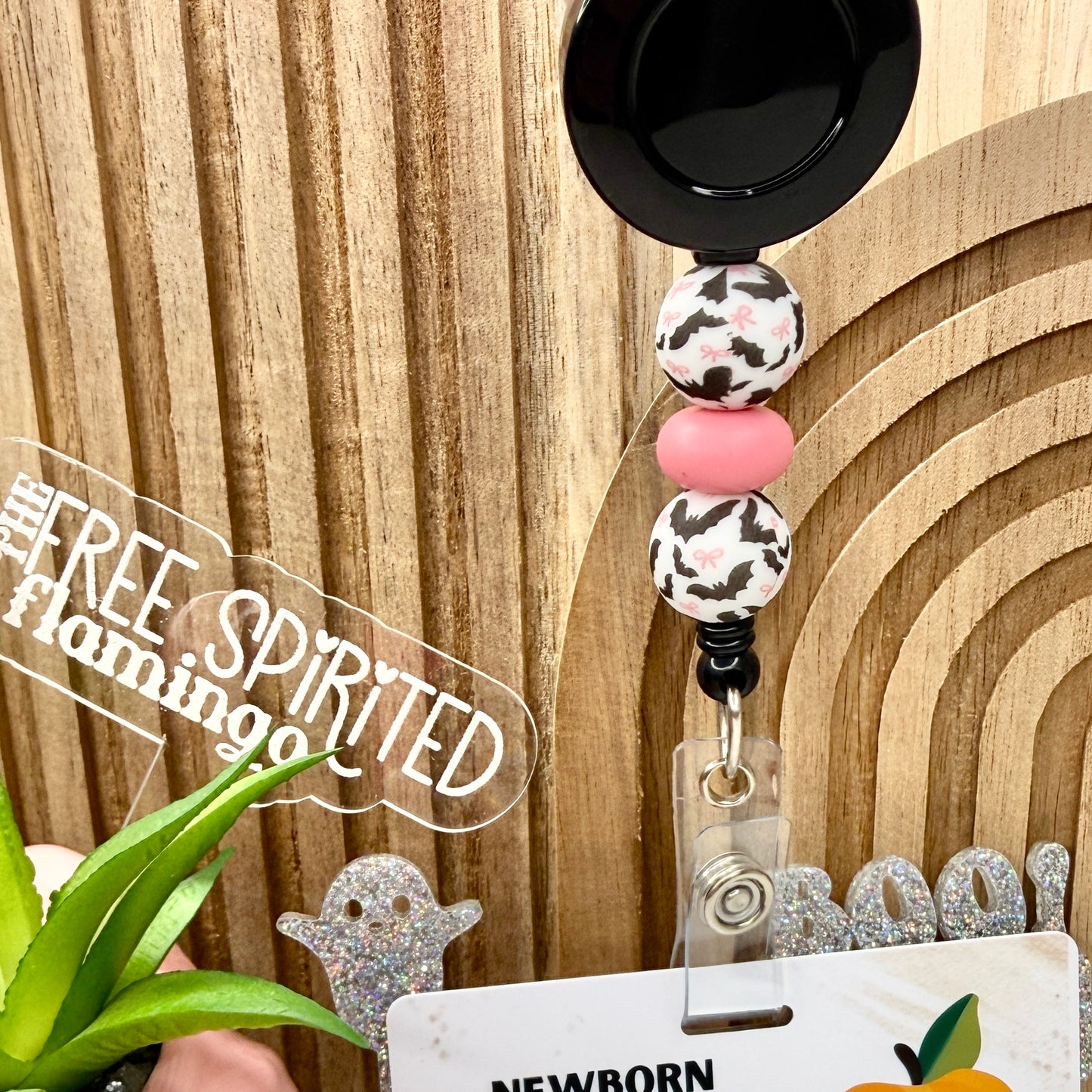 Boo Ghost Badge Buddy Topper | Horizontal
