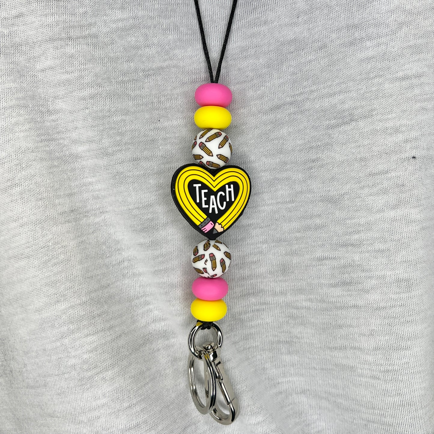 Pencil Heart Lanyard
