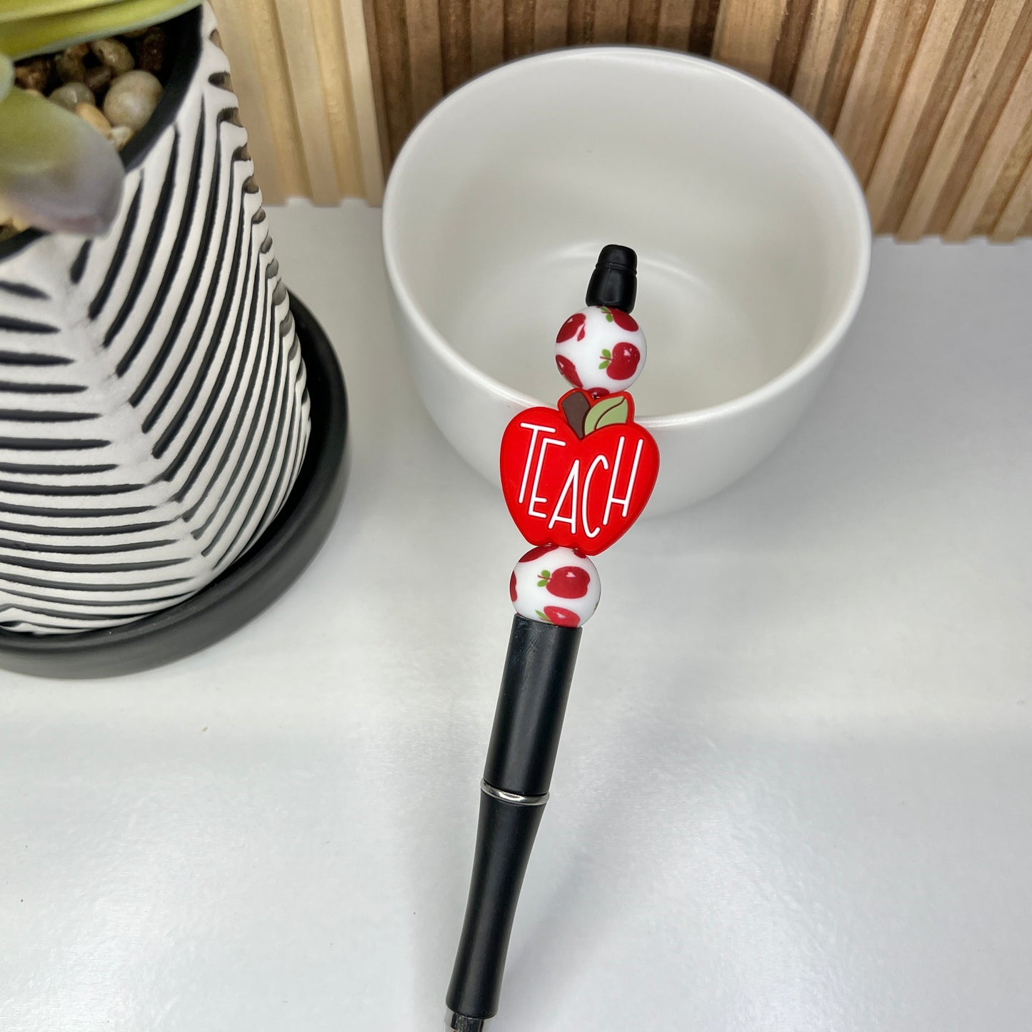 Red Apple TEACH Plastic Pen
