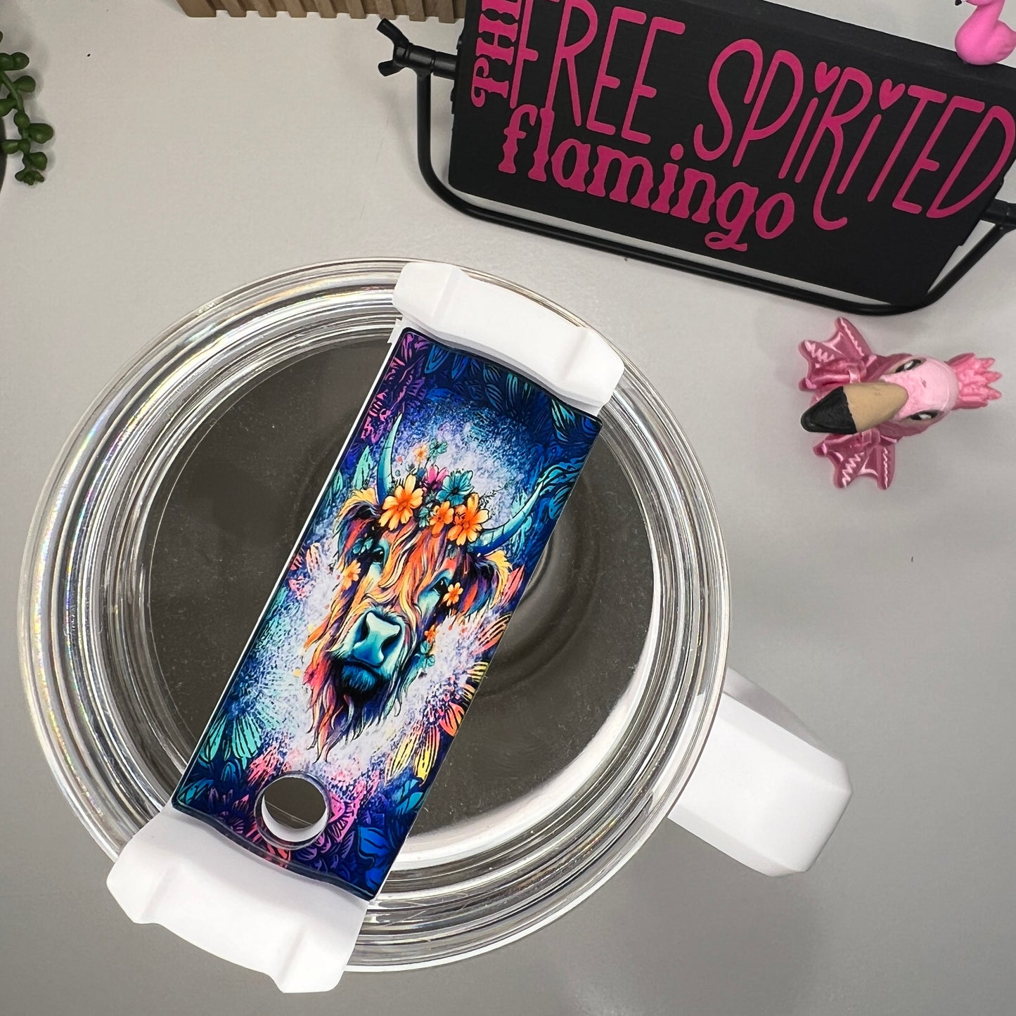 Neon Highland Tumbler Tag