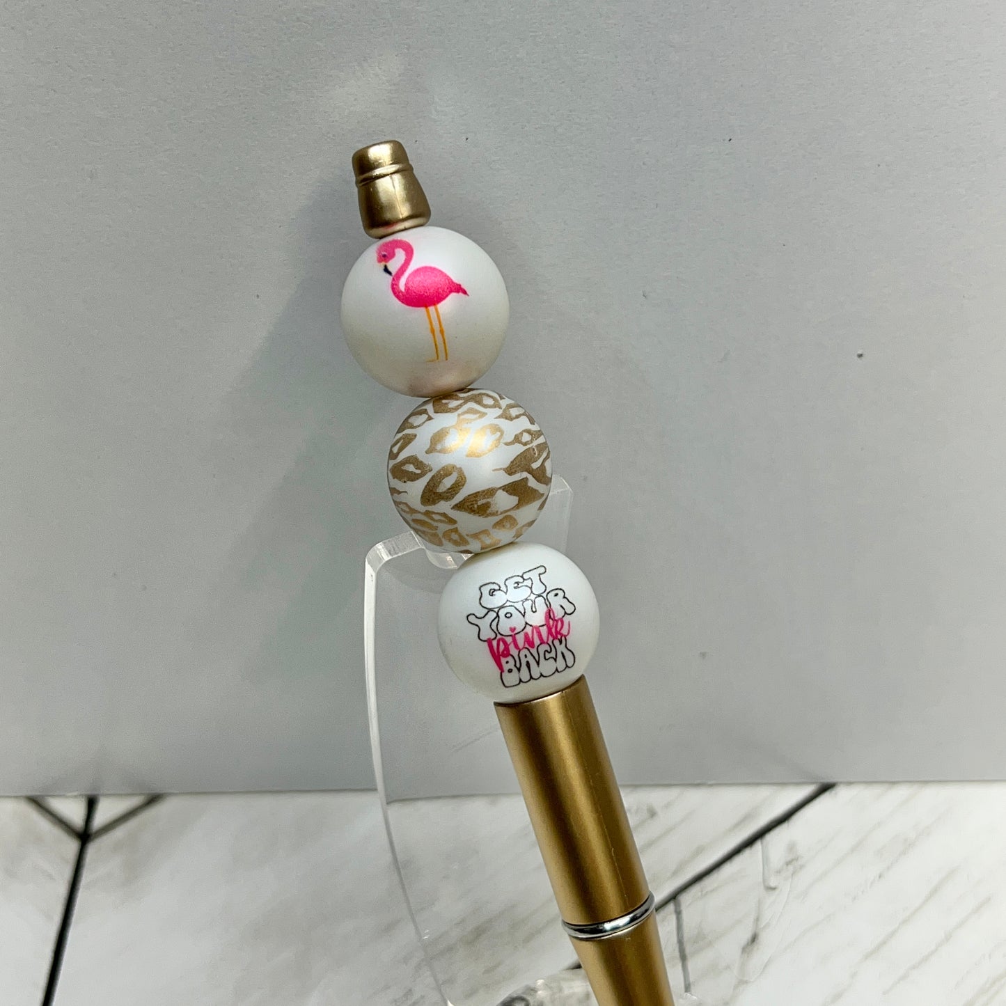 GYPB Leopard Gold Plastic Pen