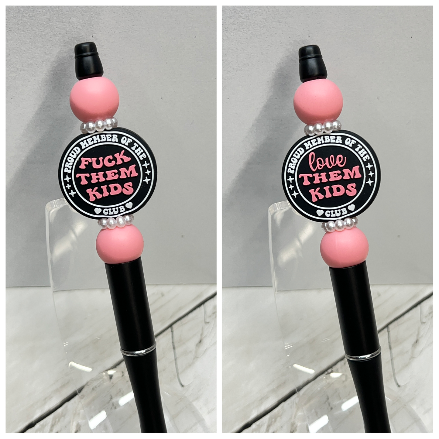 Pink w/Black Love-F**K Plastic Pen