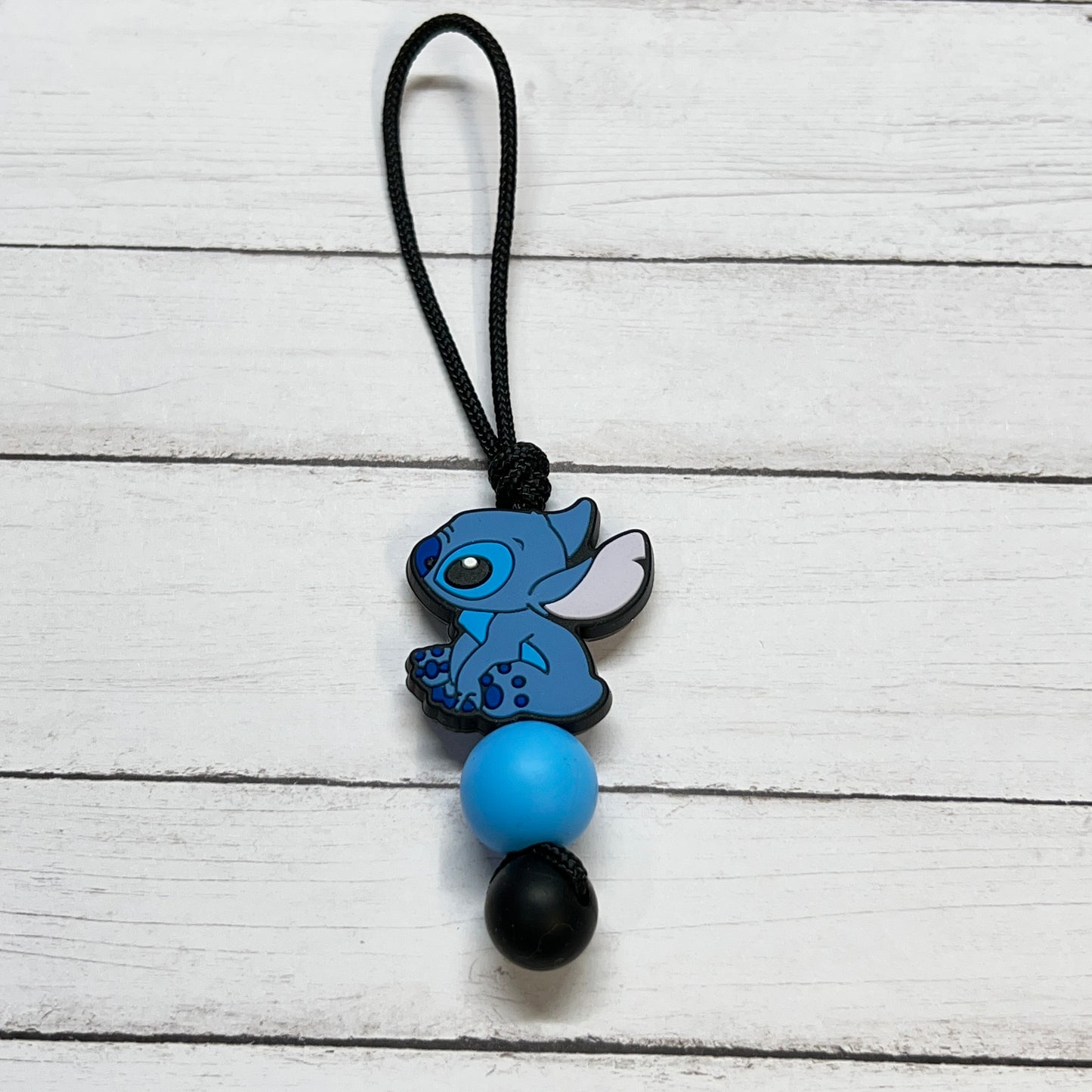Blue Alien Zipper Charm