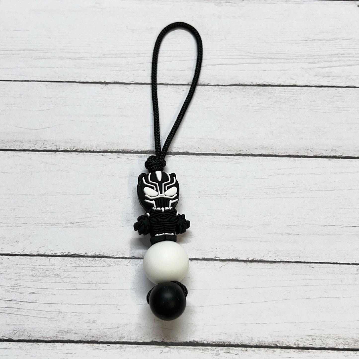 Black Cat Guy Zipper Charm