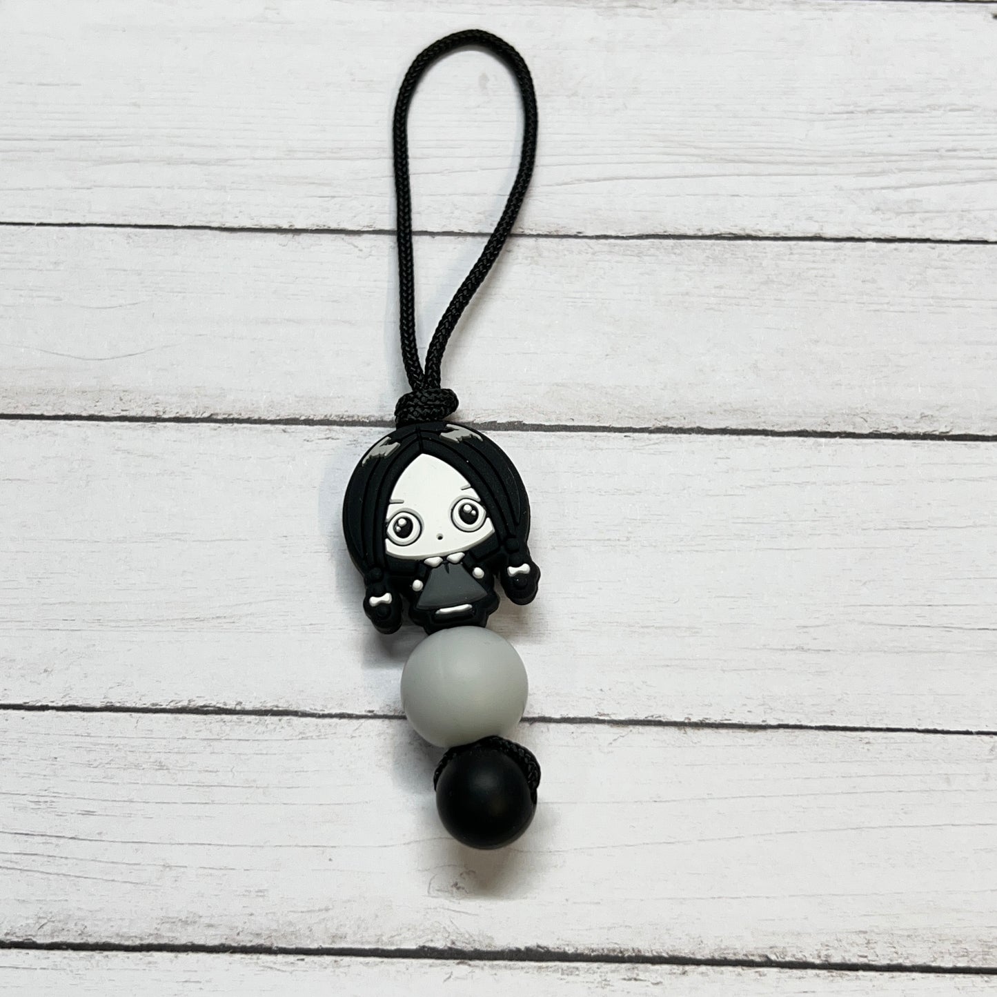 Goth Girl Zipper Charm