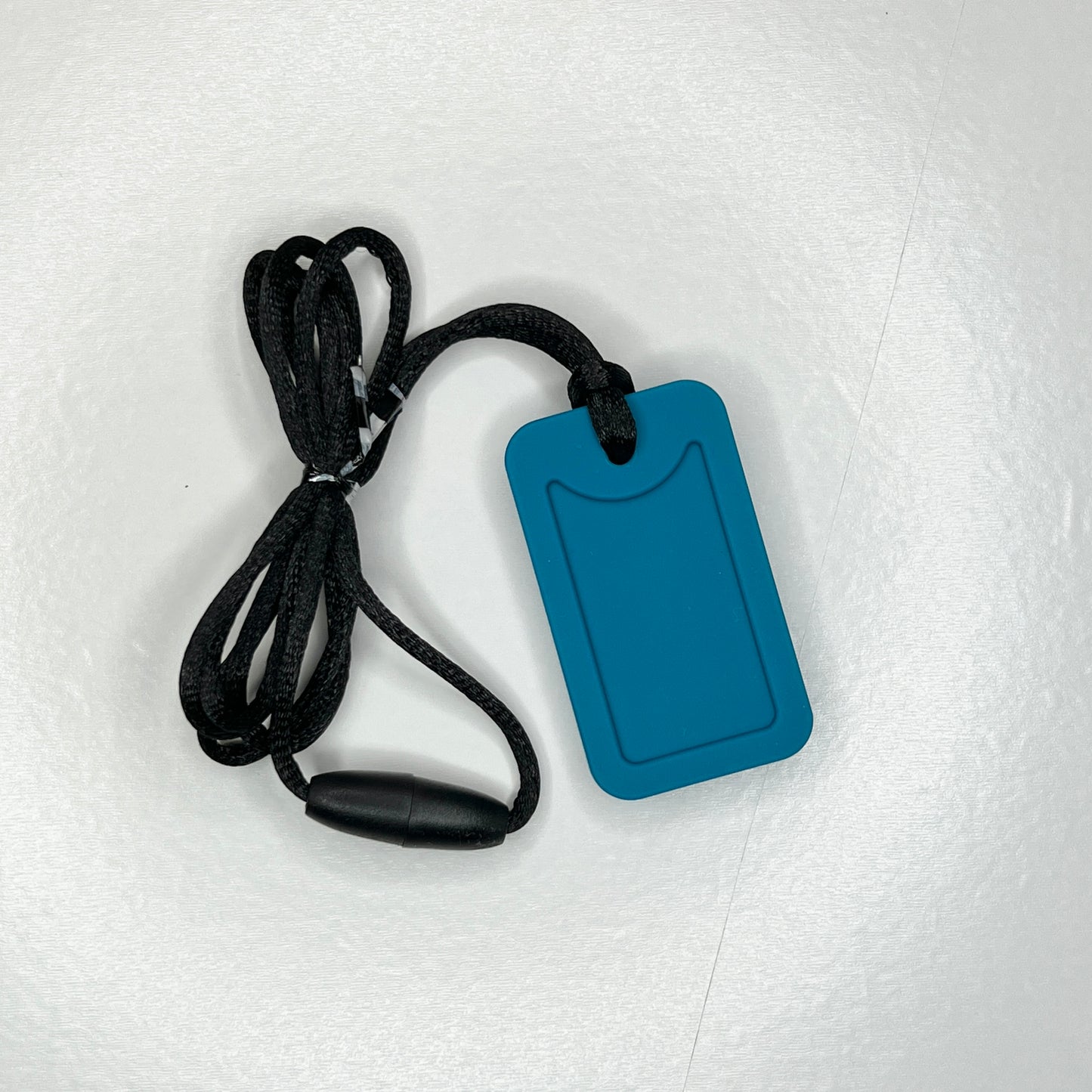 Teal Dog Tag Sensory Chewer