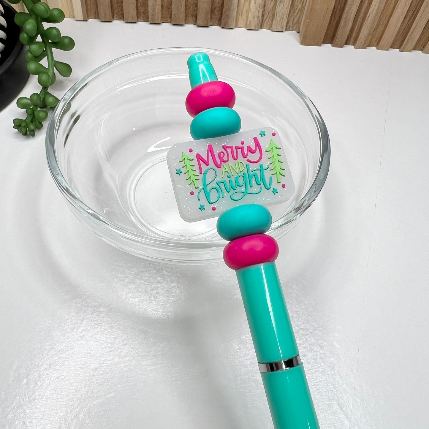 Aqua Merry & Bright Plastic Pen