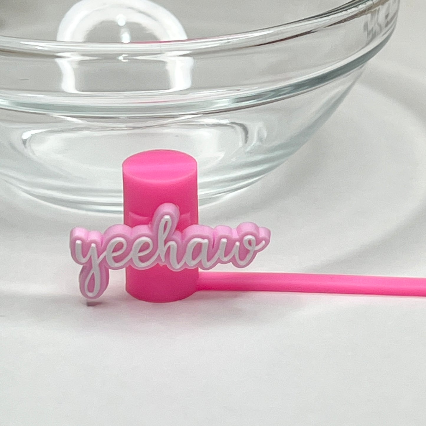 Pink Yeehaw Straw Topper
