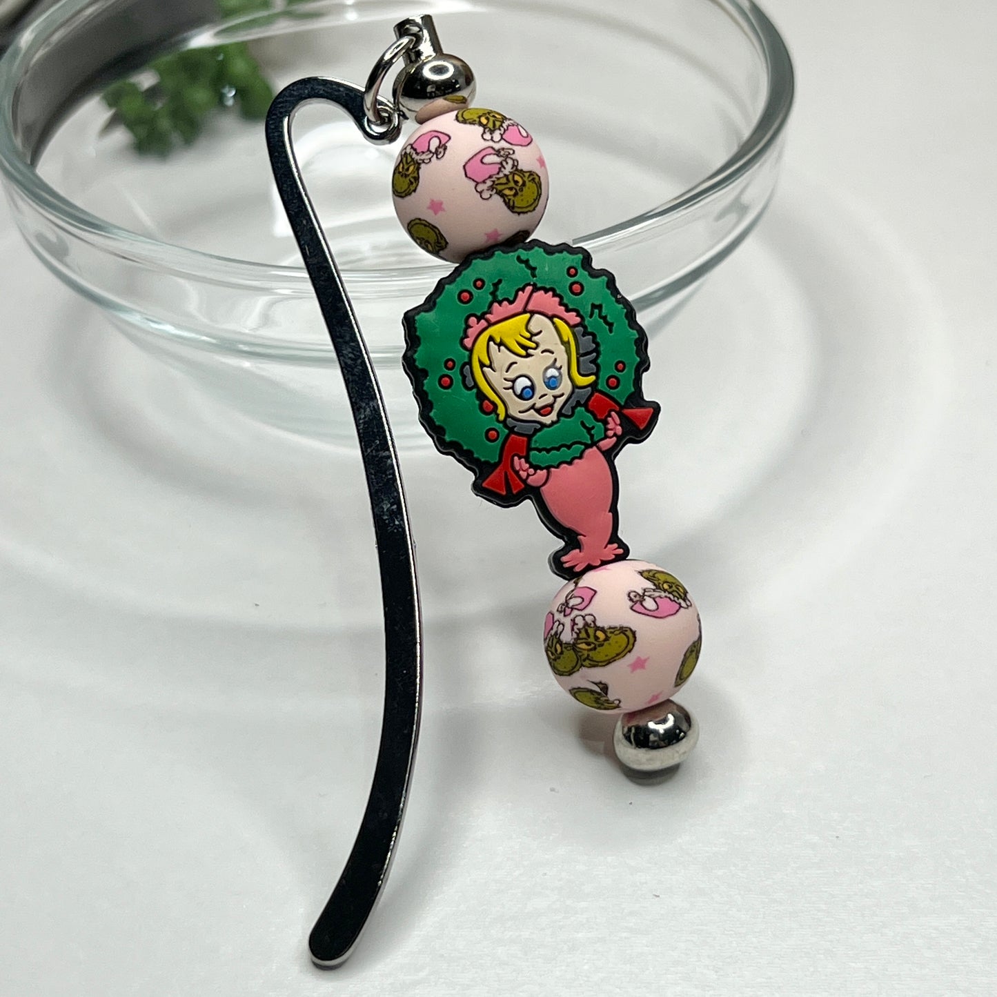 Cindy Wreath Beaded Bookmark