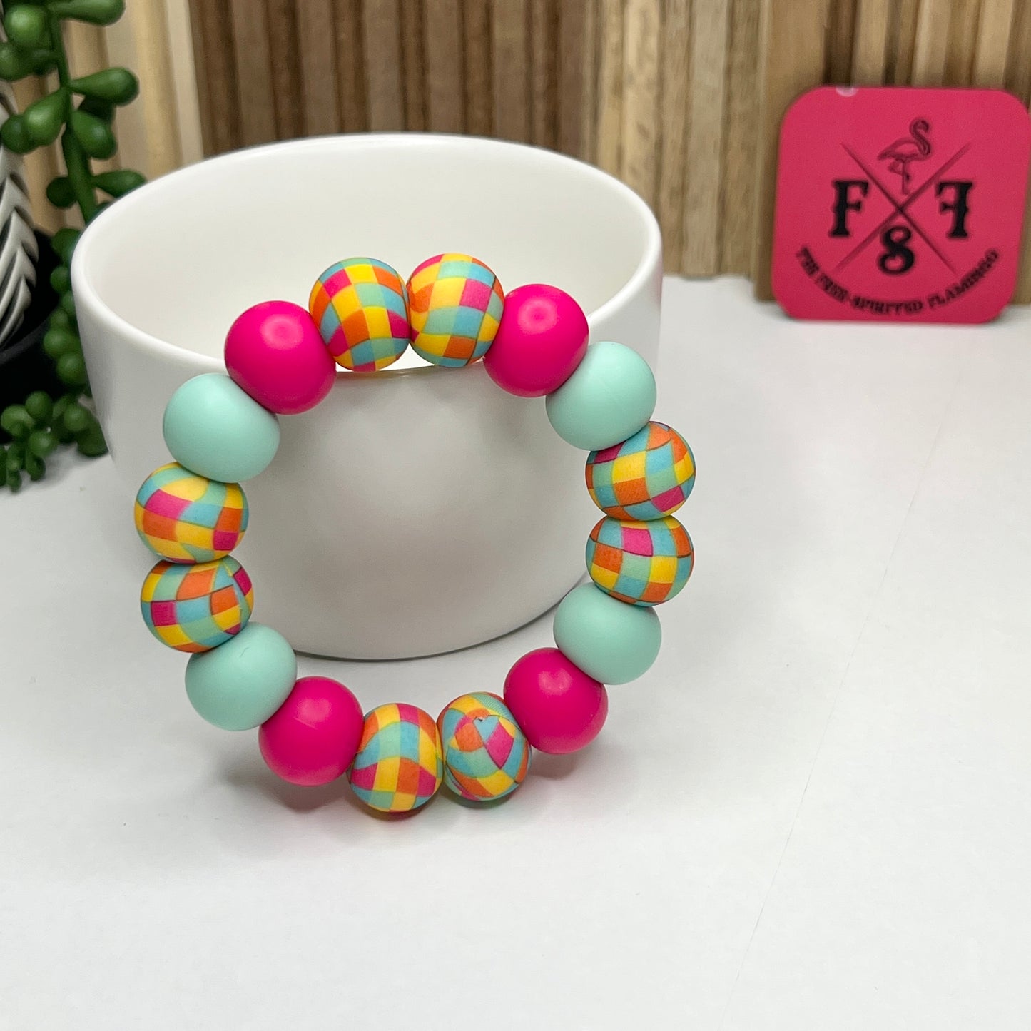 Bright Checkered Freezer Ring