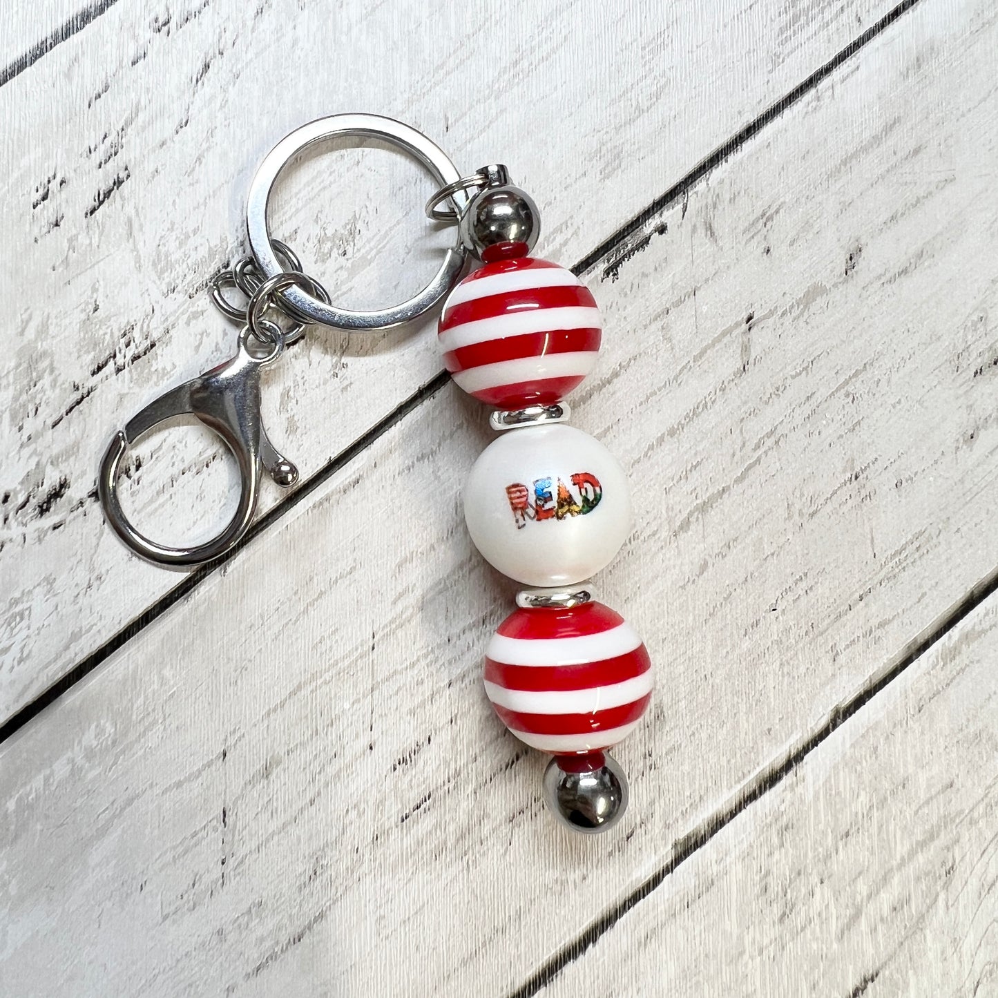 READ Silver Keychain Bar