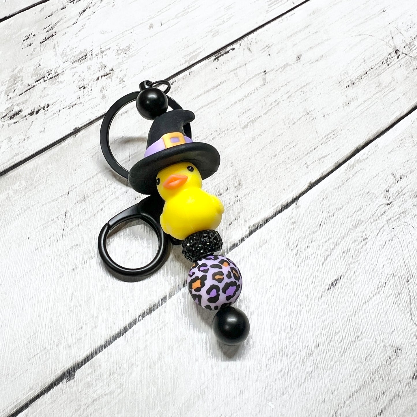 Witchy Ducky Black Keychain Bar