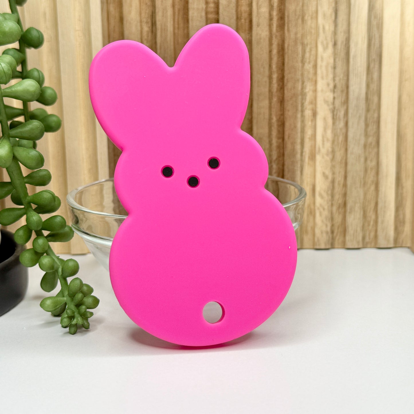 Pink Peeps Silicone Teether