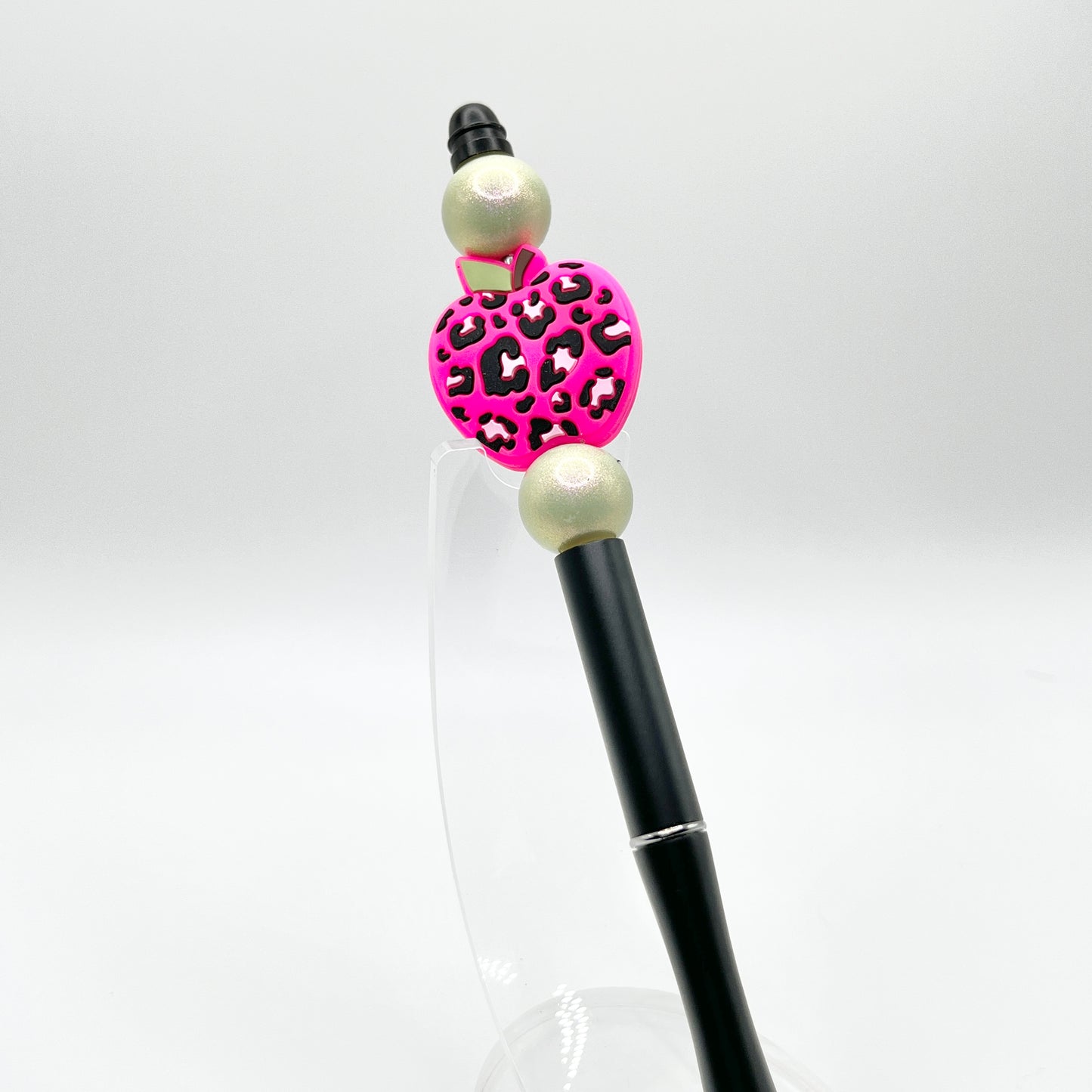Pink Leopard Apple Metal Pen