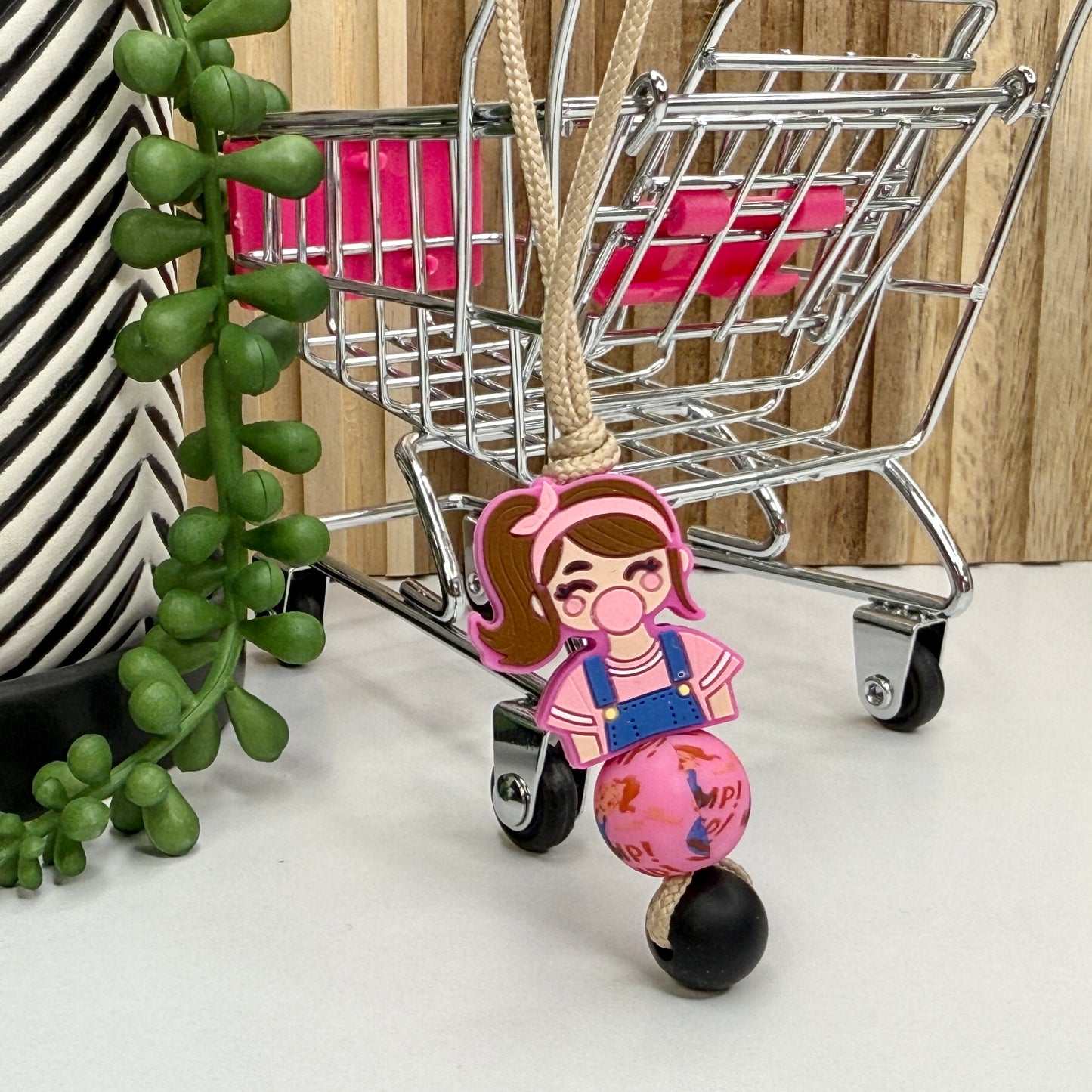 Miss Rachel Bubblegum Zipper Charm