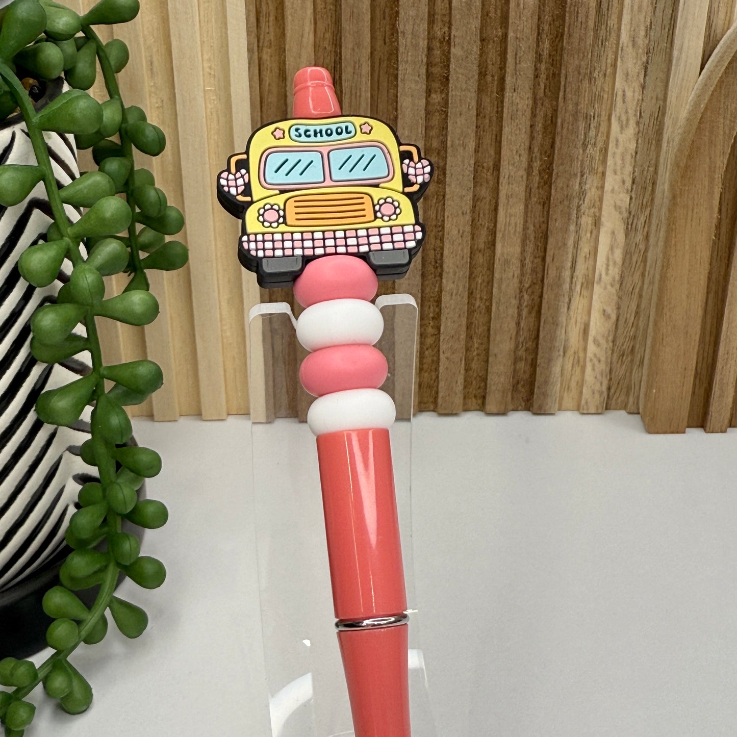 School Bus Plastic Pen