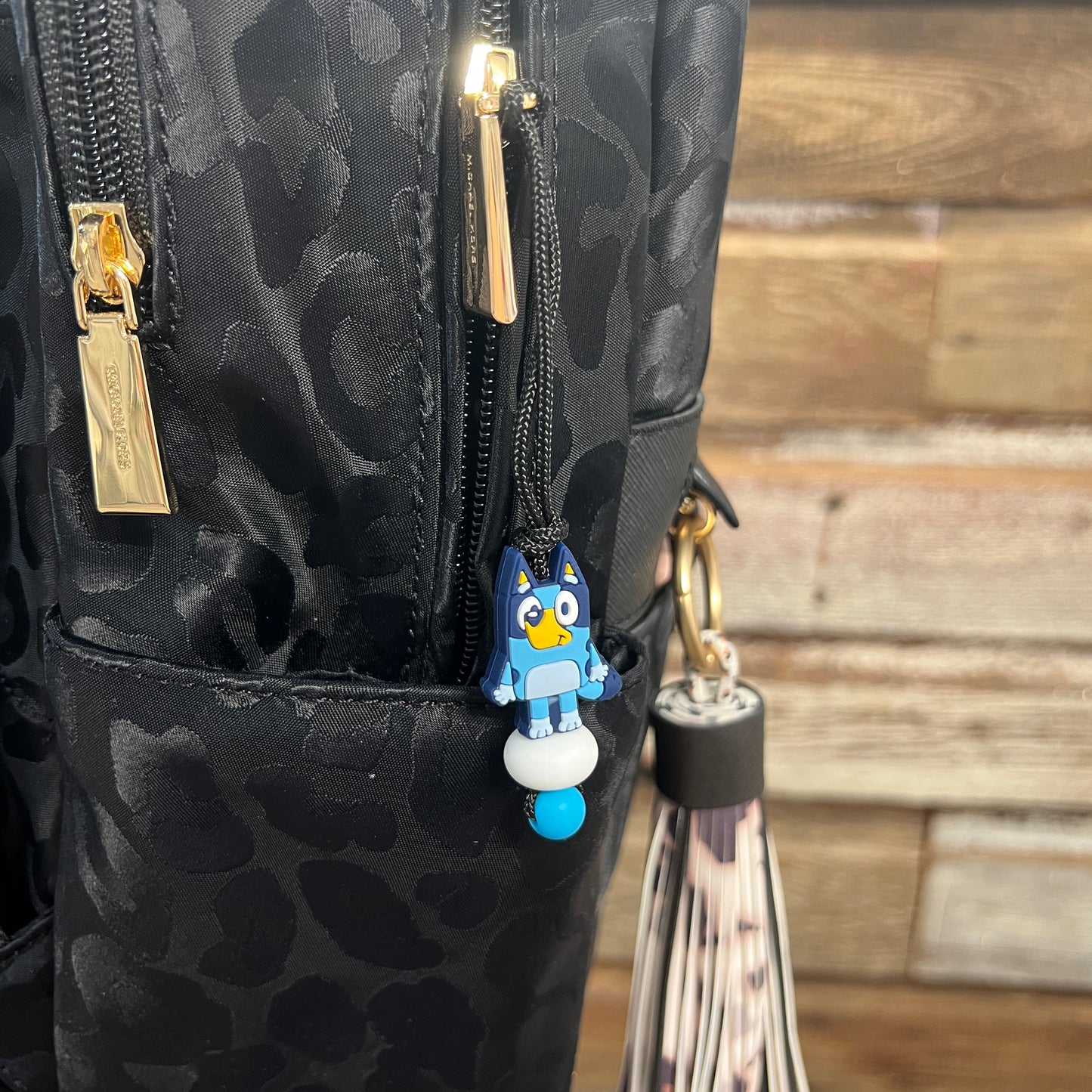 Blue Dog Zipper Charm