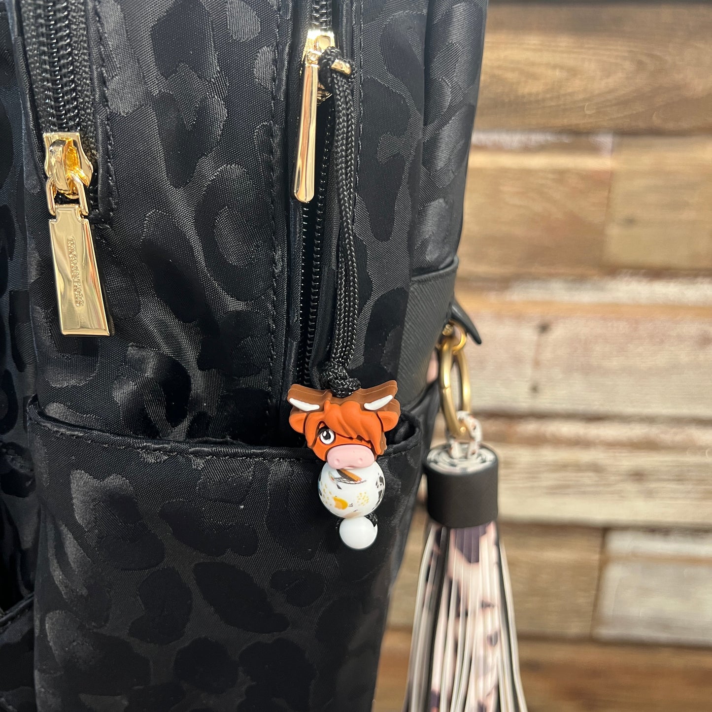 Cow Zipper Charm