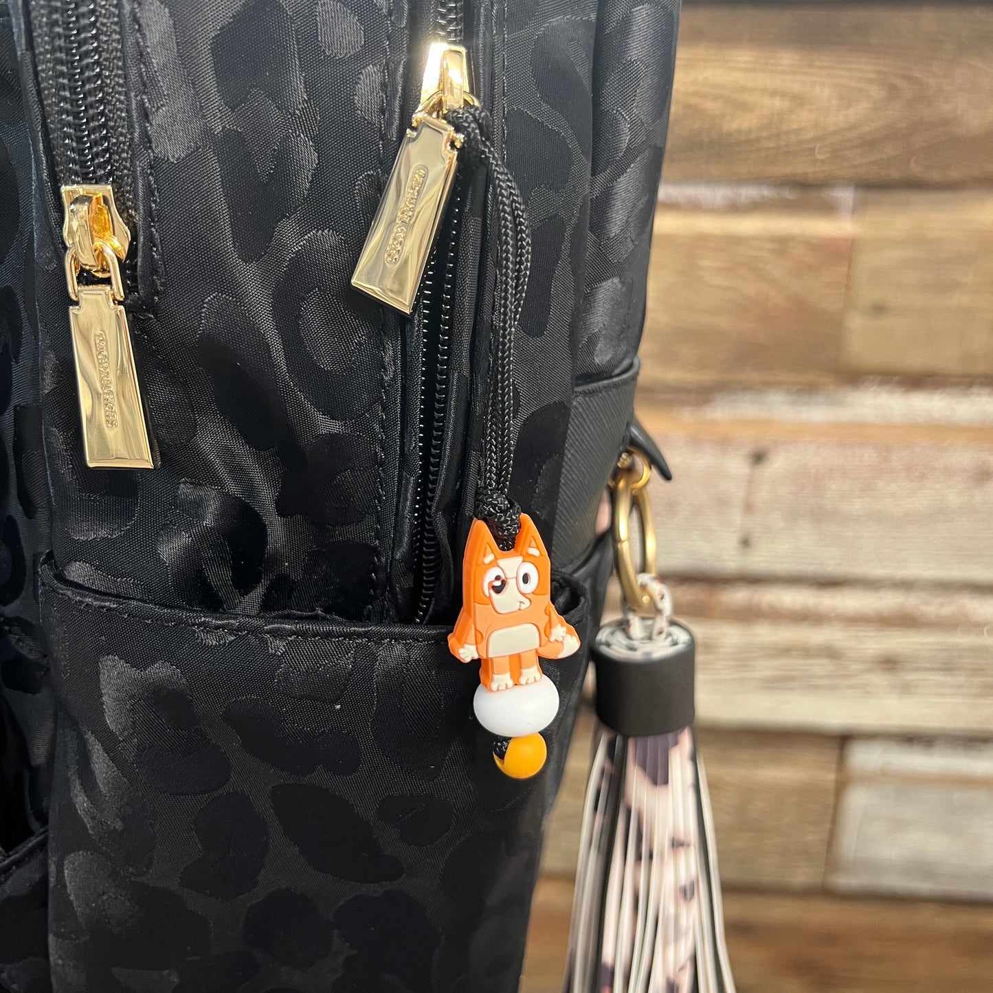 Blue Dog Zipper Charm