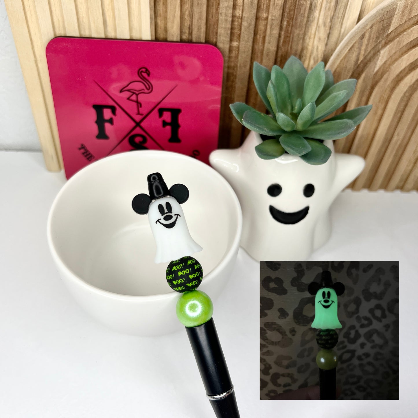 Ghost Mouse GLOW Plastic Pen