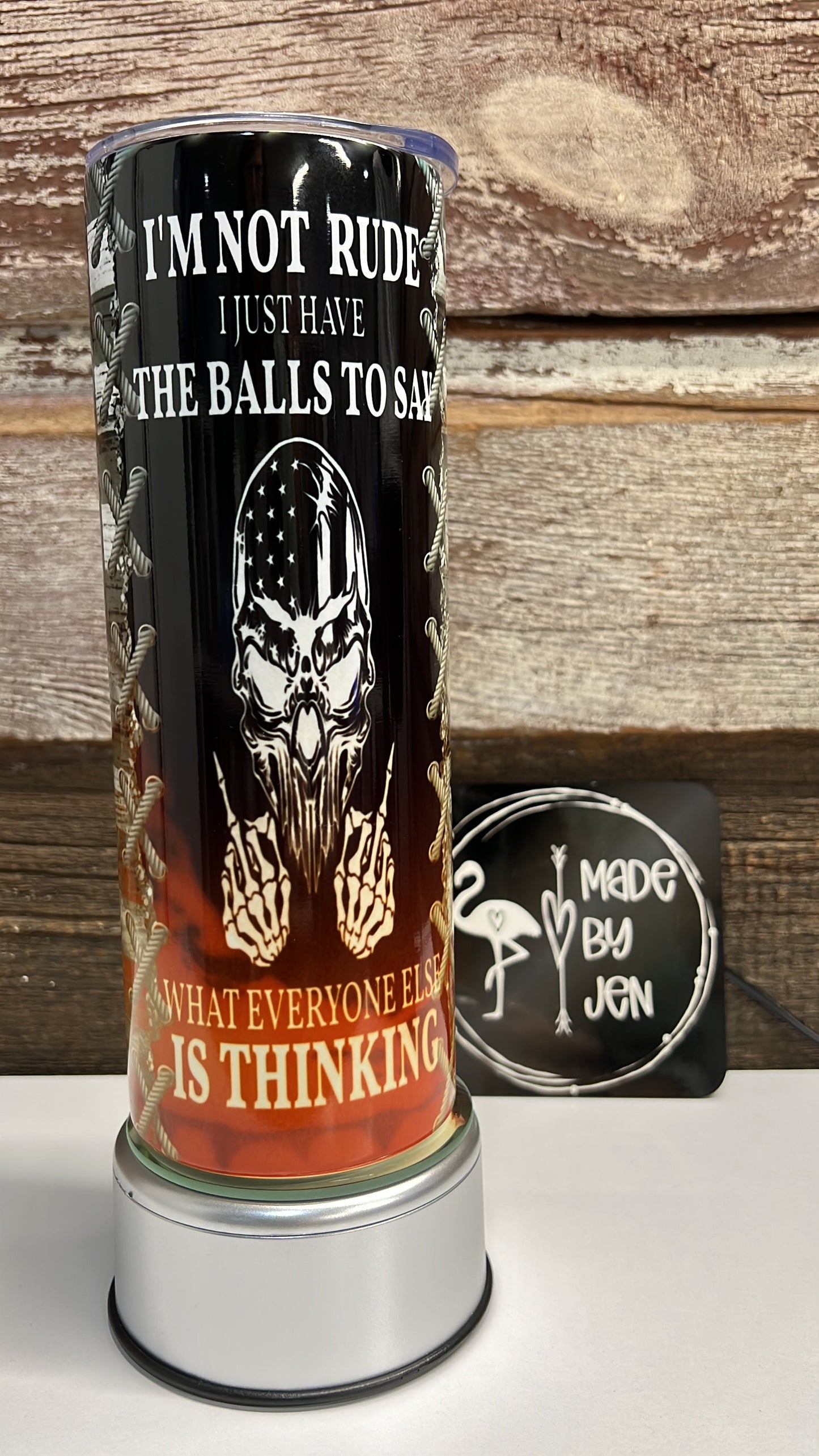 WHOOPSIE "I'm Not Rude" 20 oz Stainless Tumbler