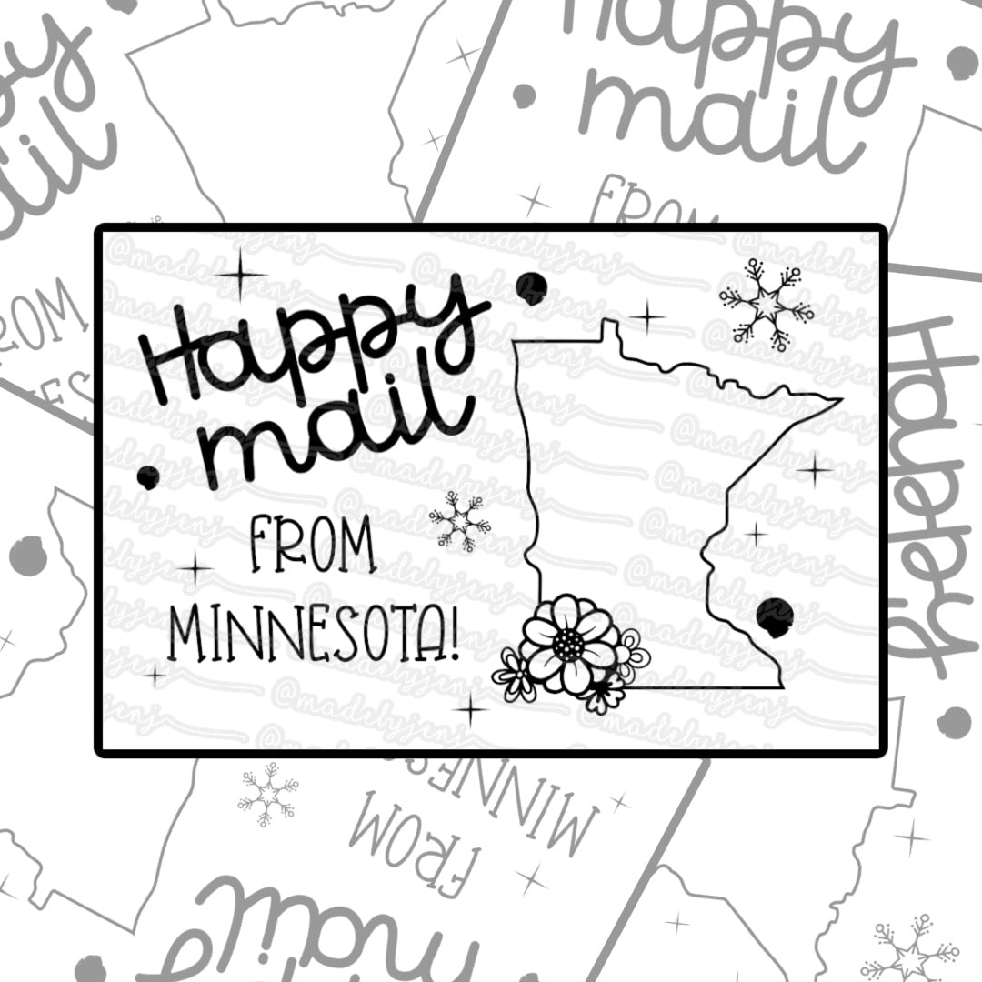 Happy Mail MN - Thermal Label Design