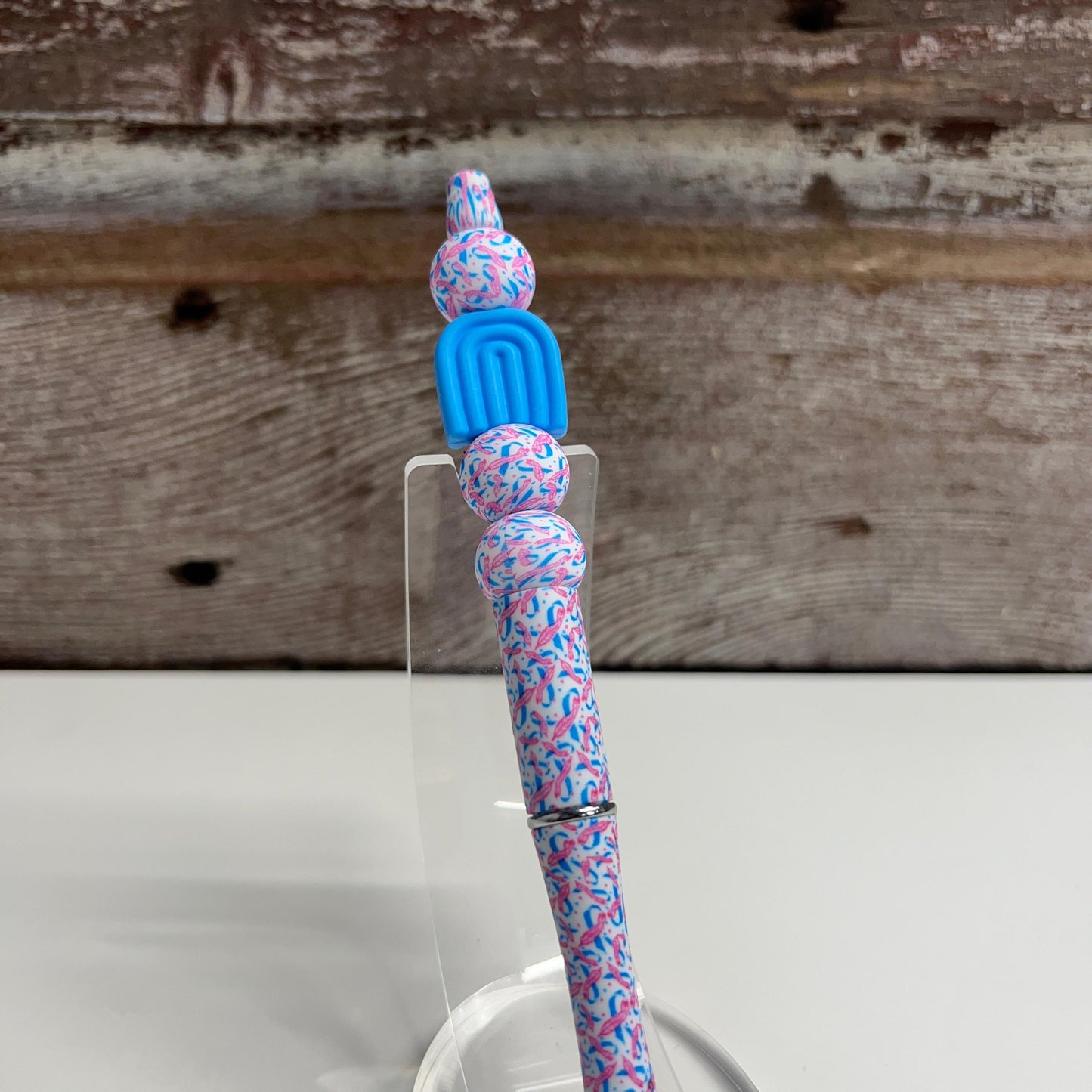 Blue Rainbow Loss Plastic Pen