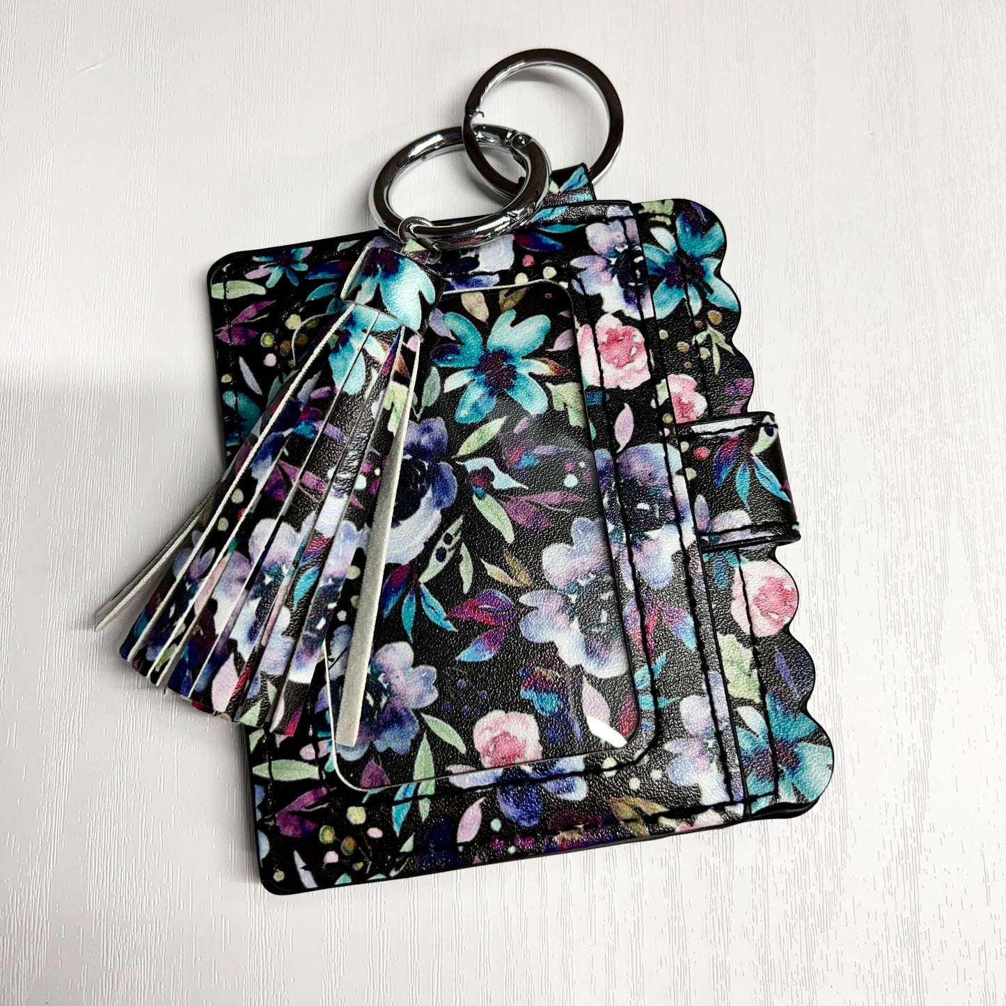 Midnight Blossom Wristlet w-Wallet