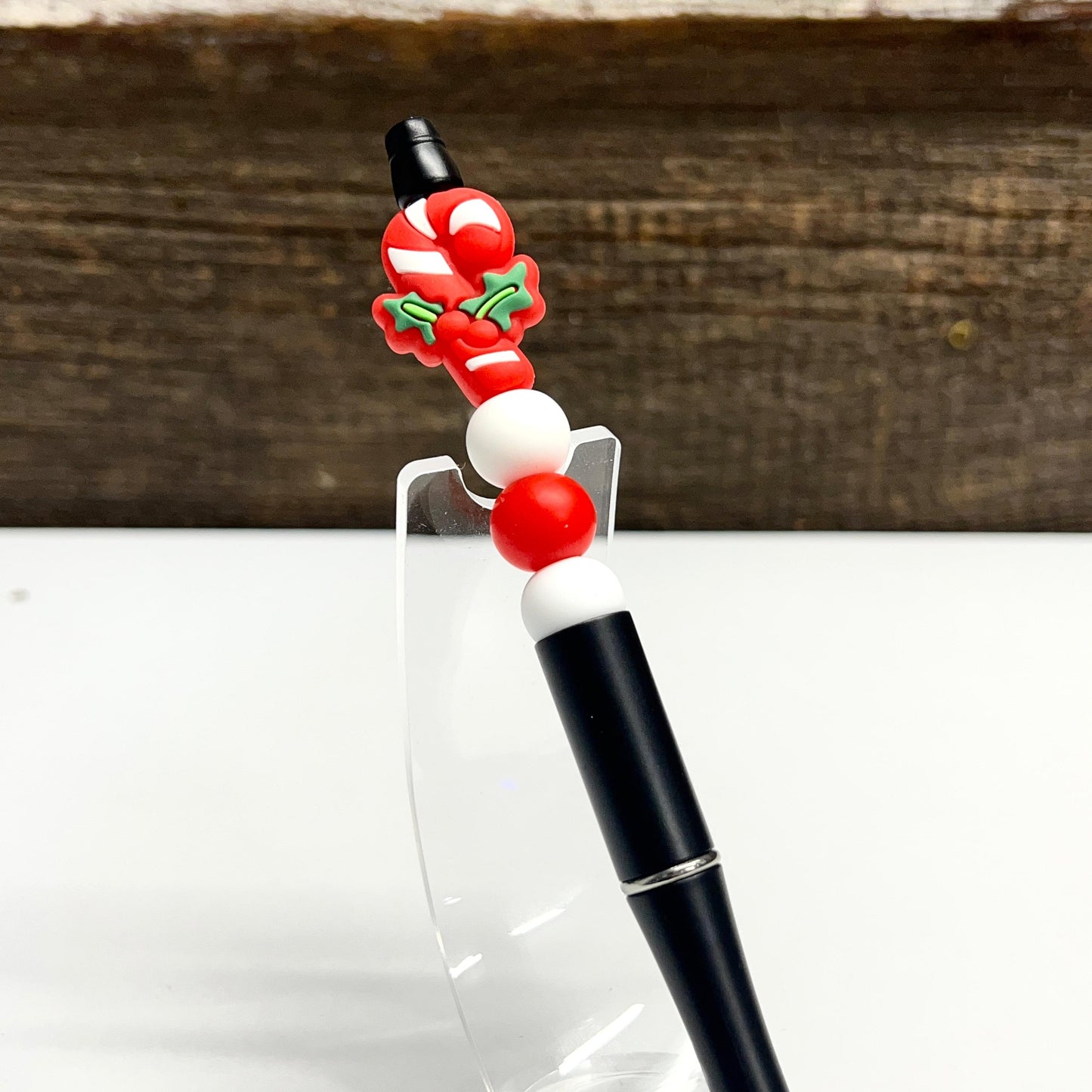 Candy Cane Plastic Pen