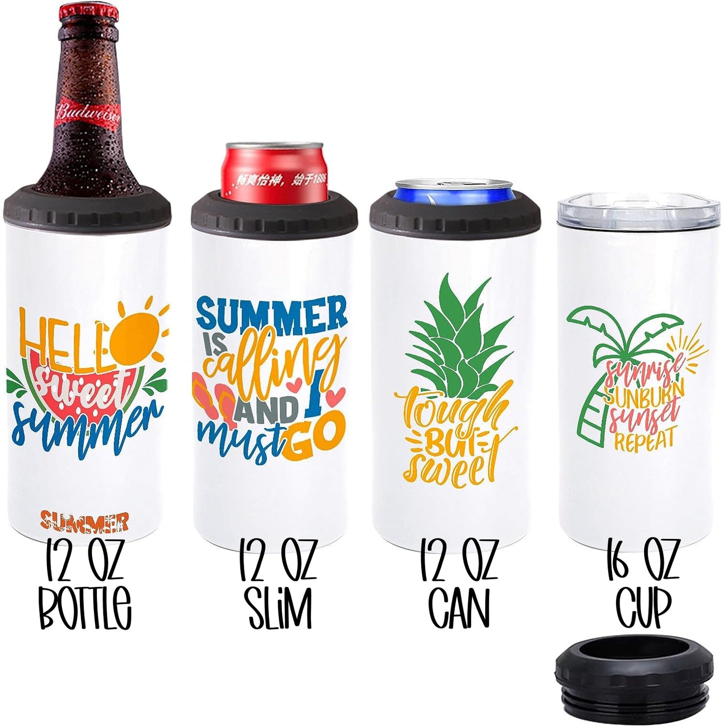 4 in 1 Stainless Can Koozie