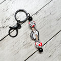 Marilyn Leopard Kiss Black Keychain Bar