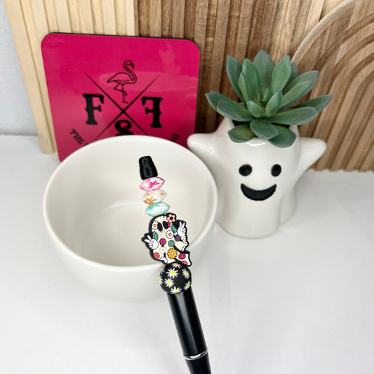 Floral Ghost Plastic Pen
