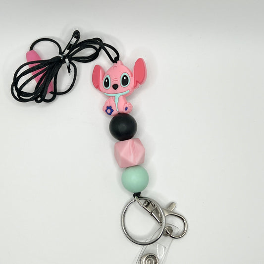 Pink Alien Lanyard
